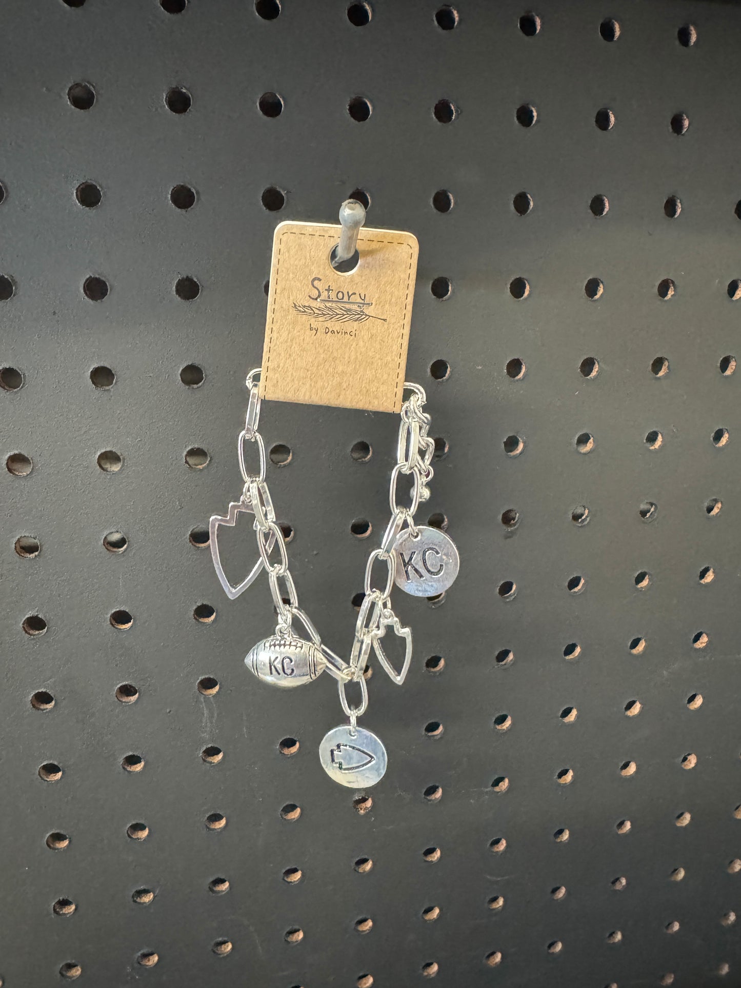 Very Charmy KC Football Bracelet-Hypoallergenic