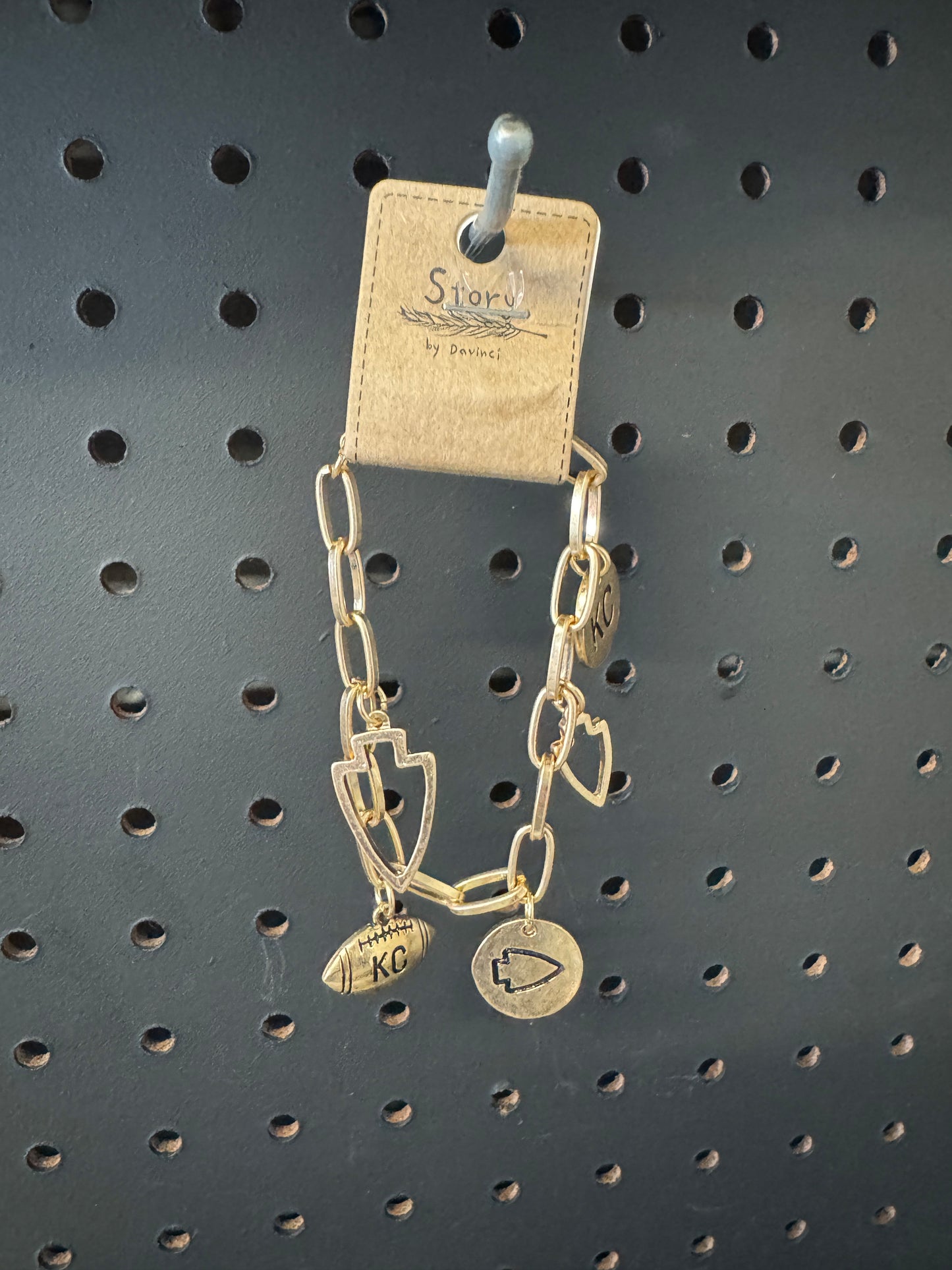 Very Charmy KC Football Bracelet-Hypoallergenic