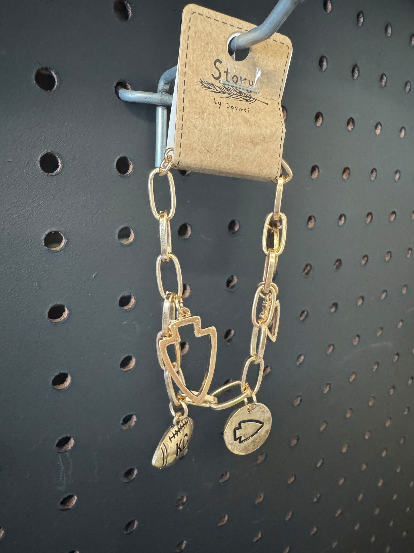 Very Charmy KC Football Bracelet-Hypoallergenic
