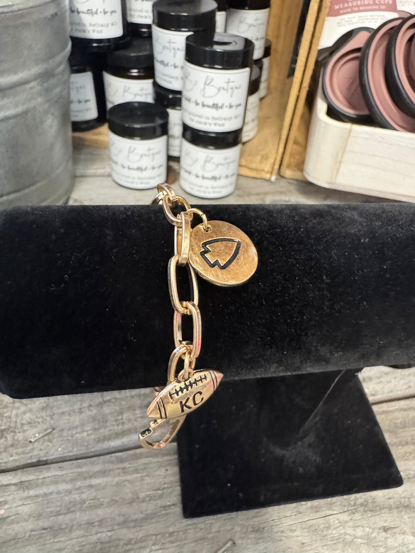 Very Charmy KC Football Bracelet-Hypoallergenic