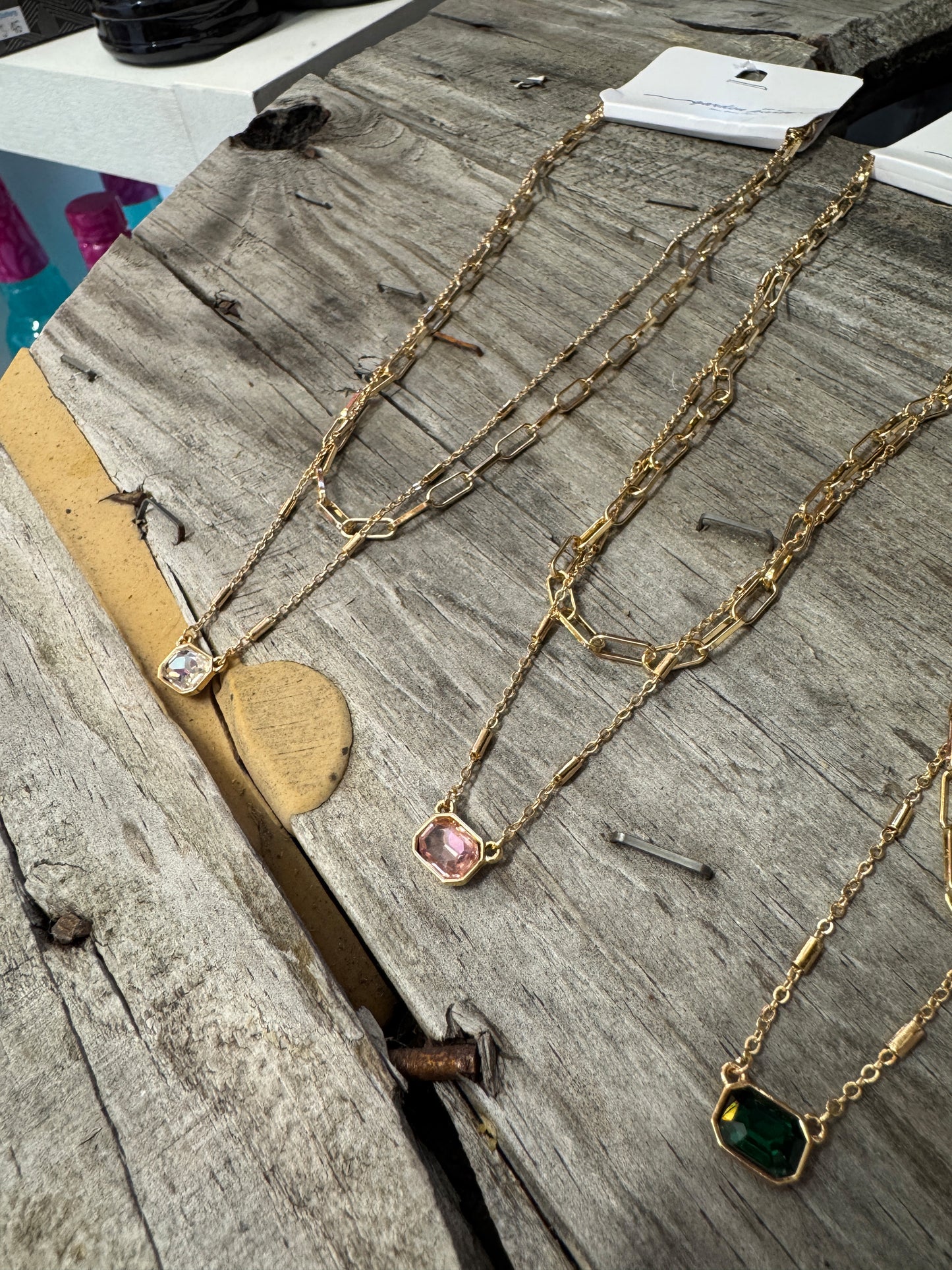 Dainty Layered Gem Necklace – Sparkle Stack for Ultimate Everyday Elegance 💎