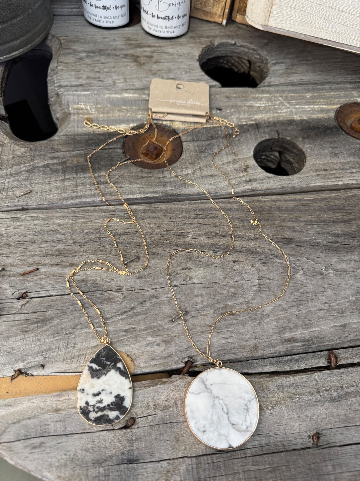 Precious Stone Pendant Necklace