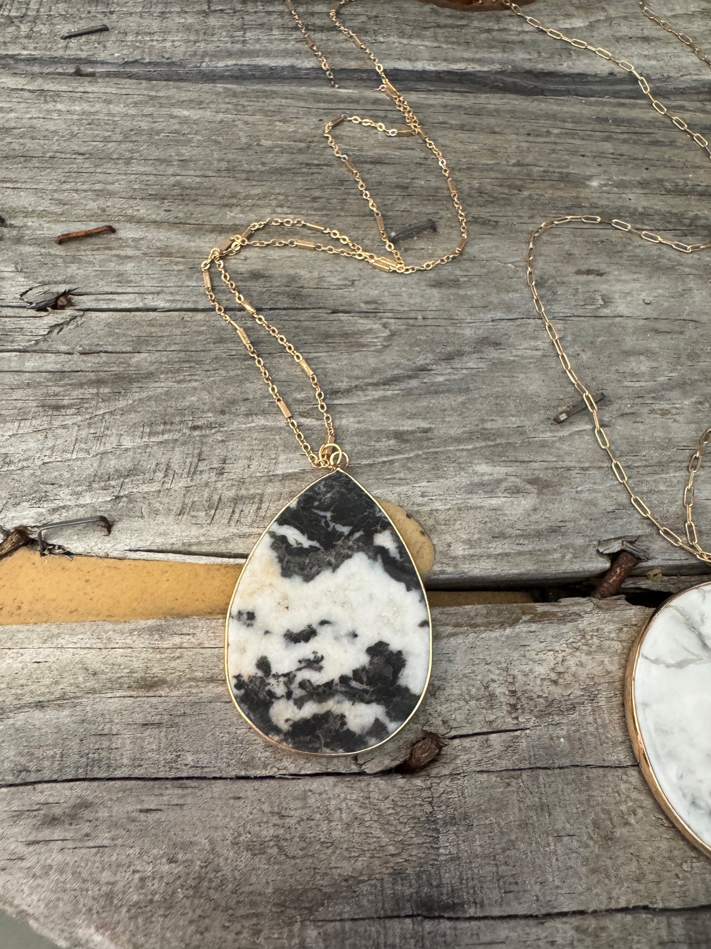 Precious Stone Pendant Necklace