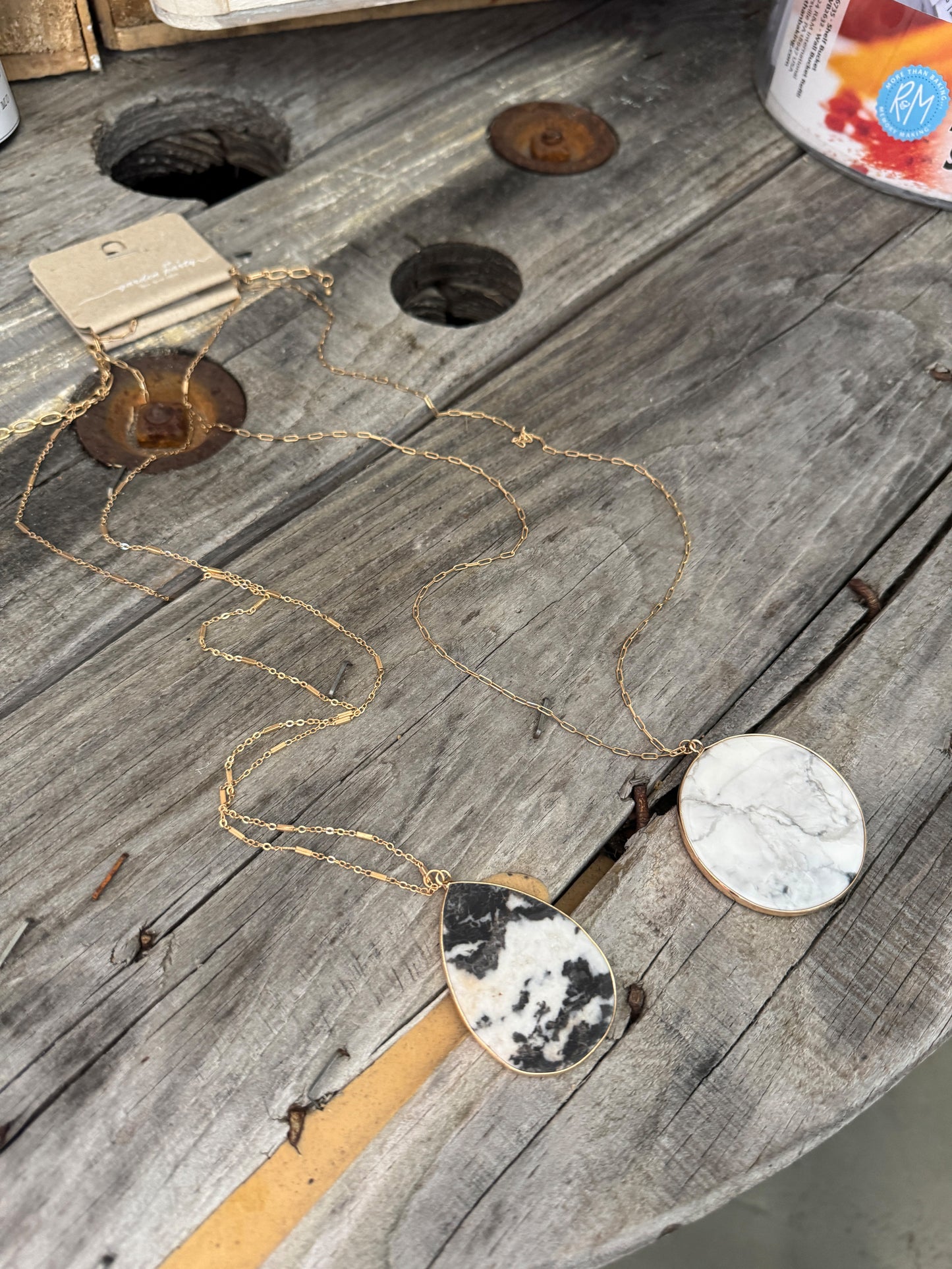 Precious Stone Pendant Necklace