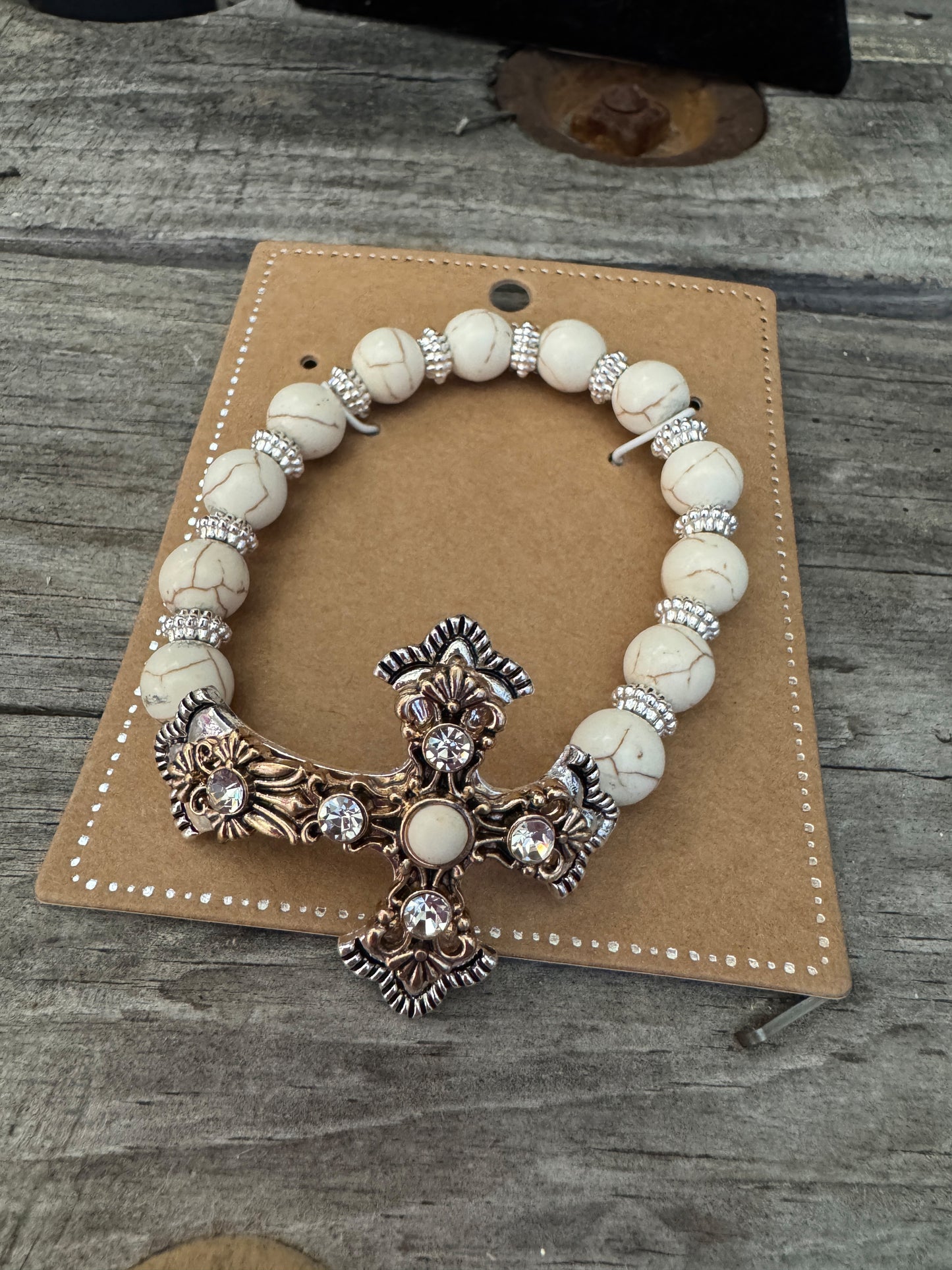 Western Elegance Cross Bracelet