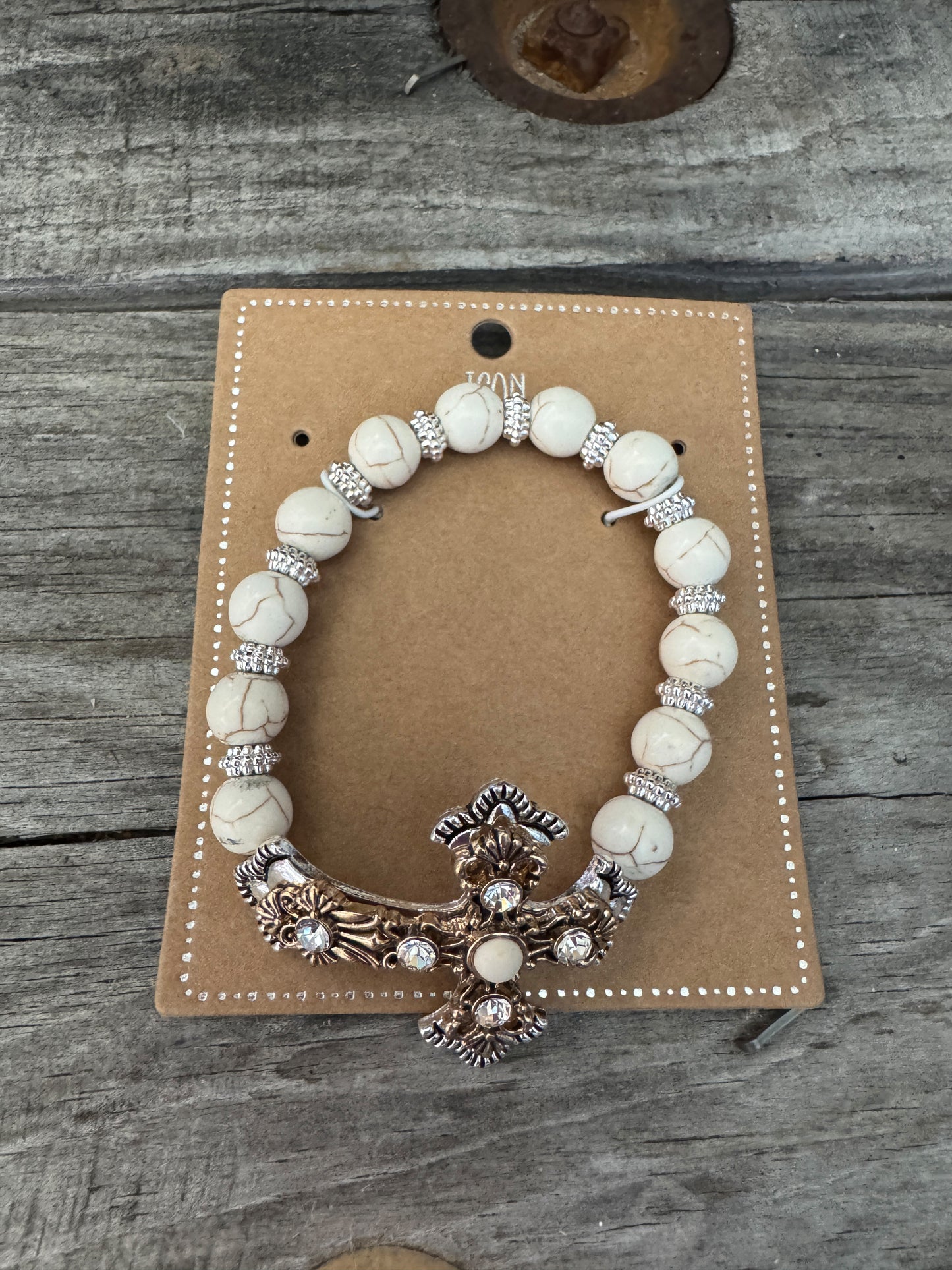 Western Elegance Cross Bracelet