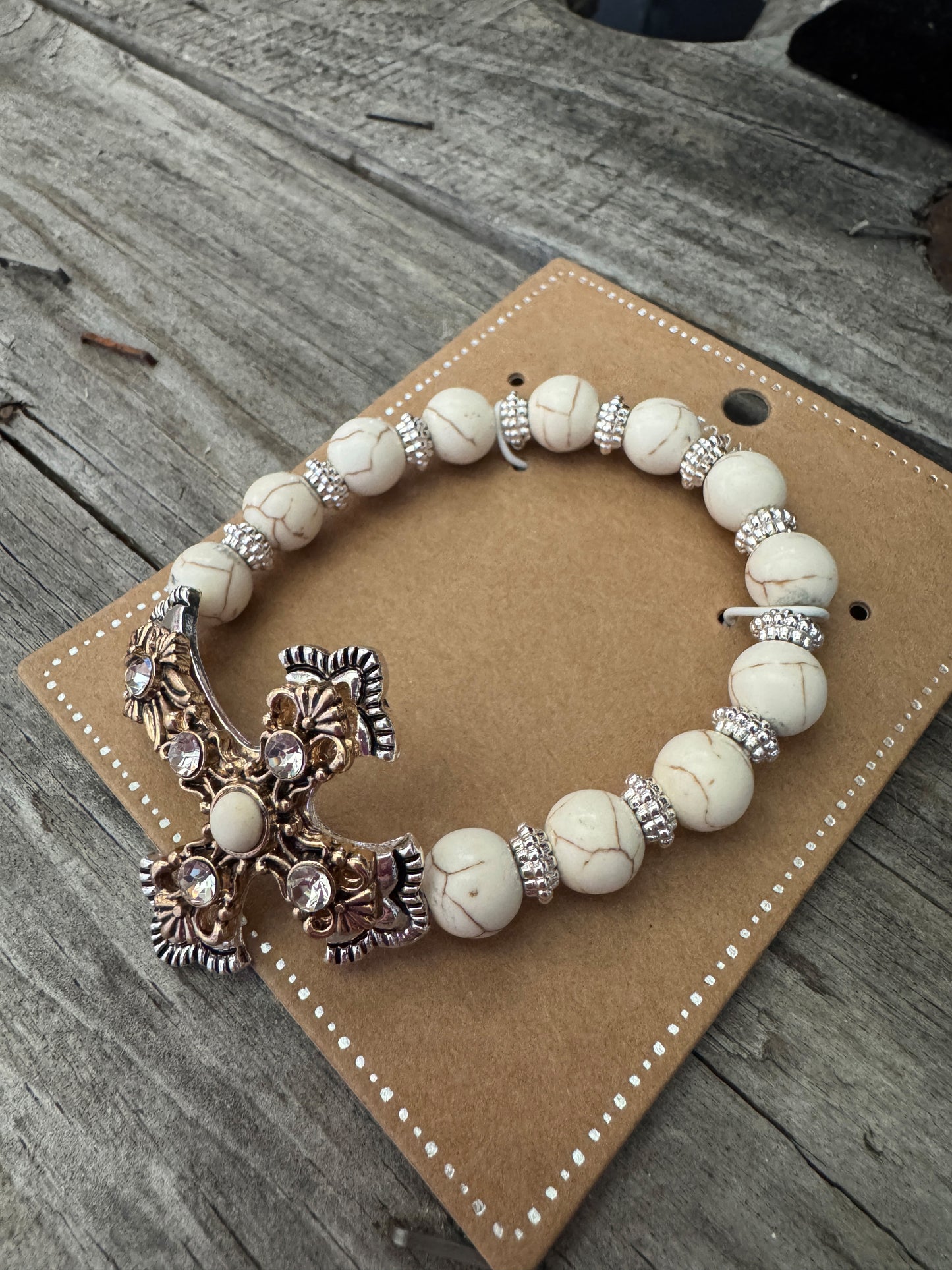 Western Elegance Cross Bracelet