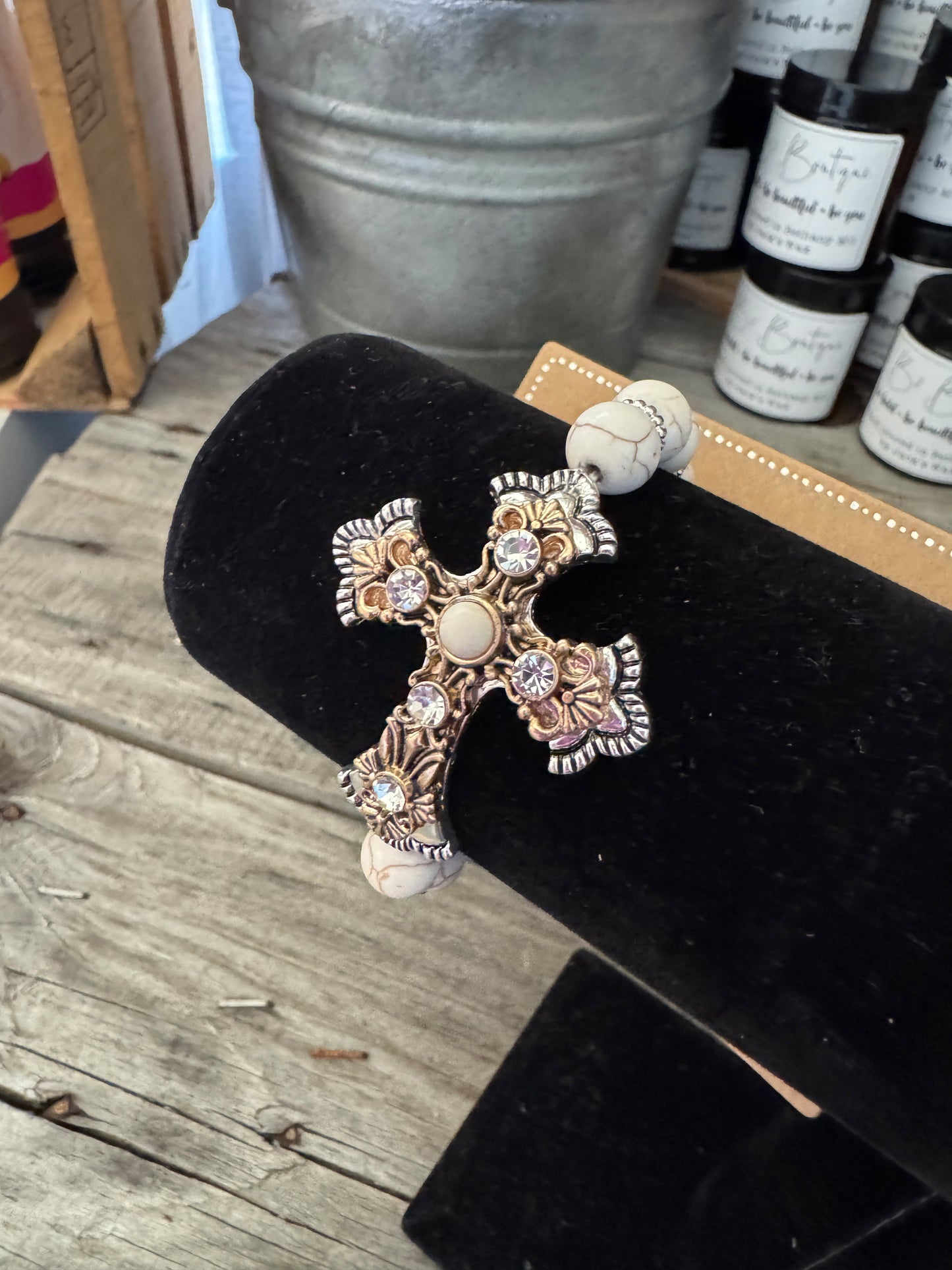 Western Elegance Cross Bracelet