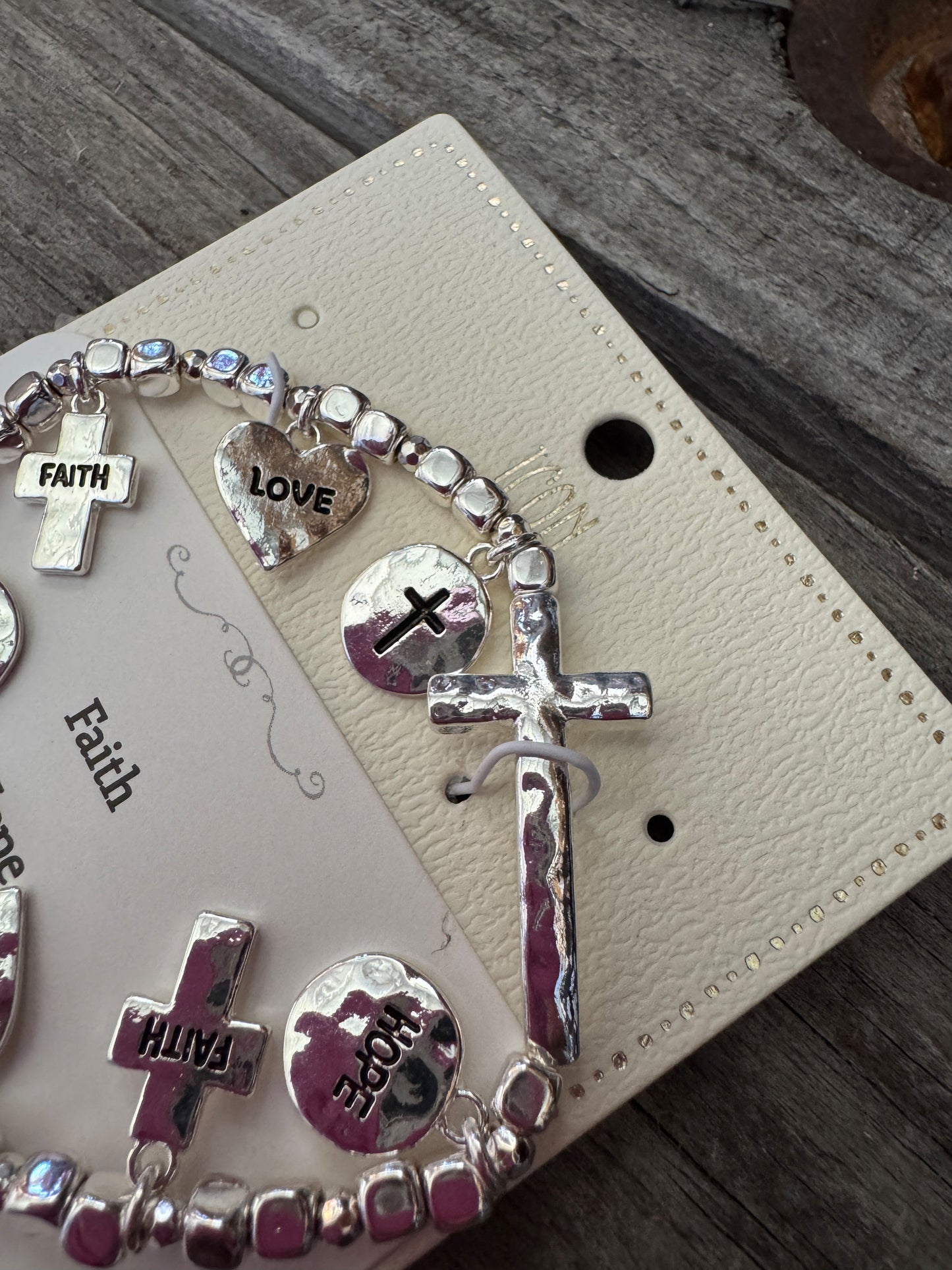 Faith, Hope & Love Charm Bracelet