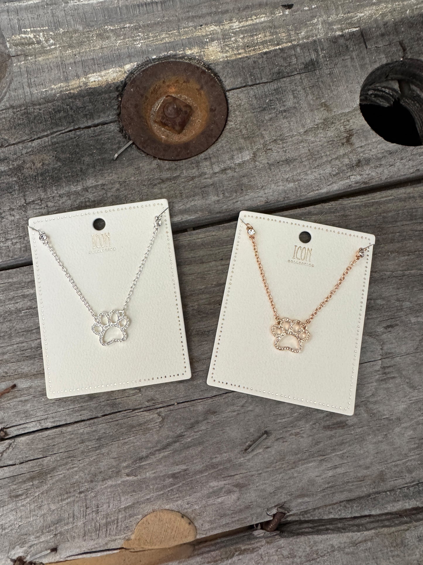 Paws & Love Necklace or Earrings - Gold and Silver