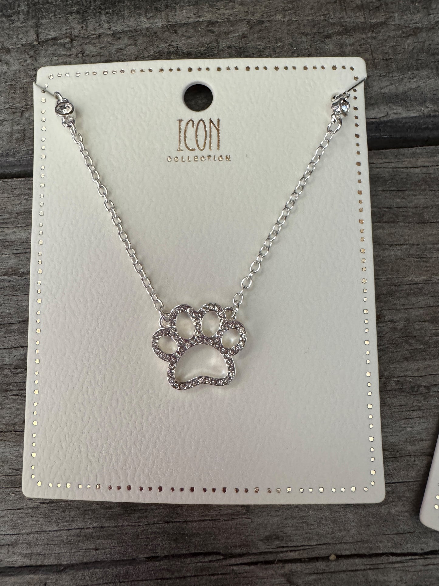 Paws & Love Necklace or Earrings - Gold and Silver