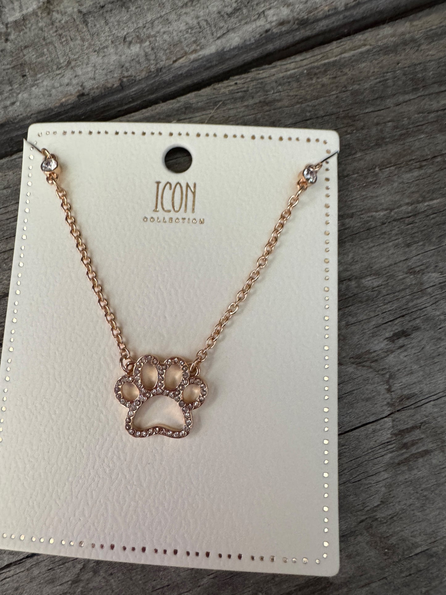 Paws & Love Necklace or Earrings - Gold and Silver