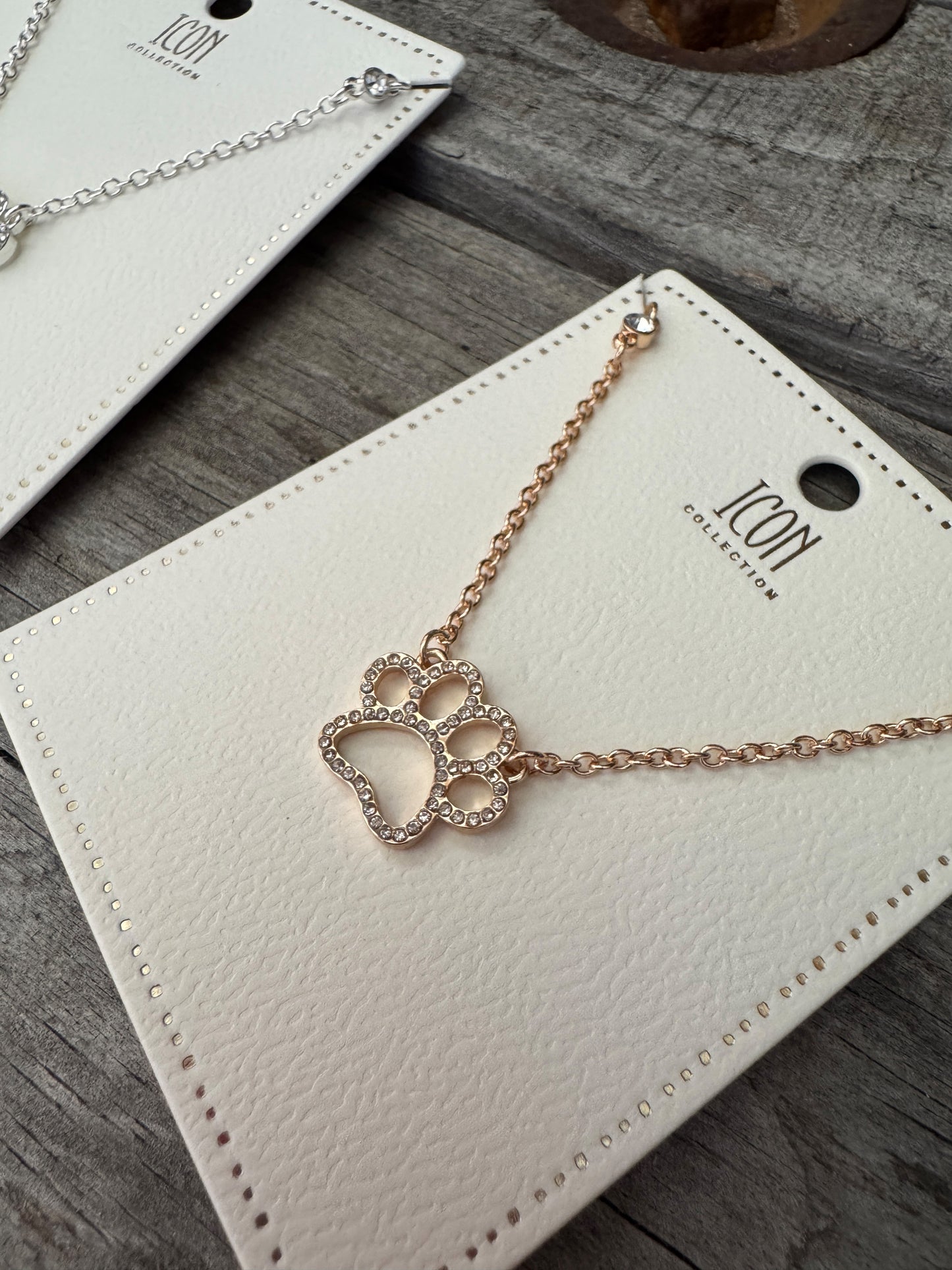 Paws & Love Necklace or Earrings - Gold and Silver