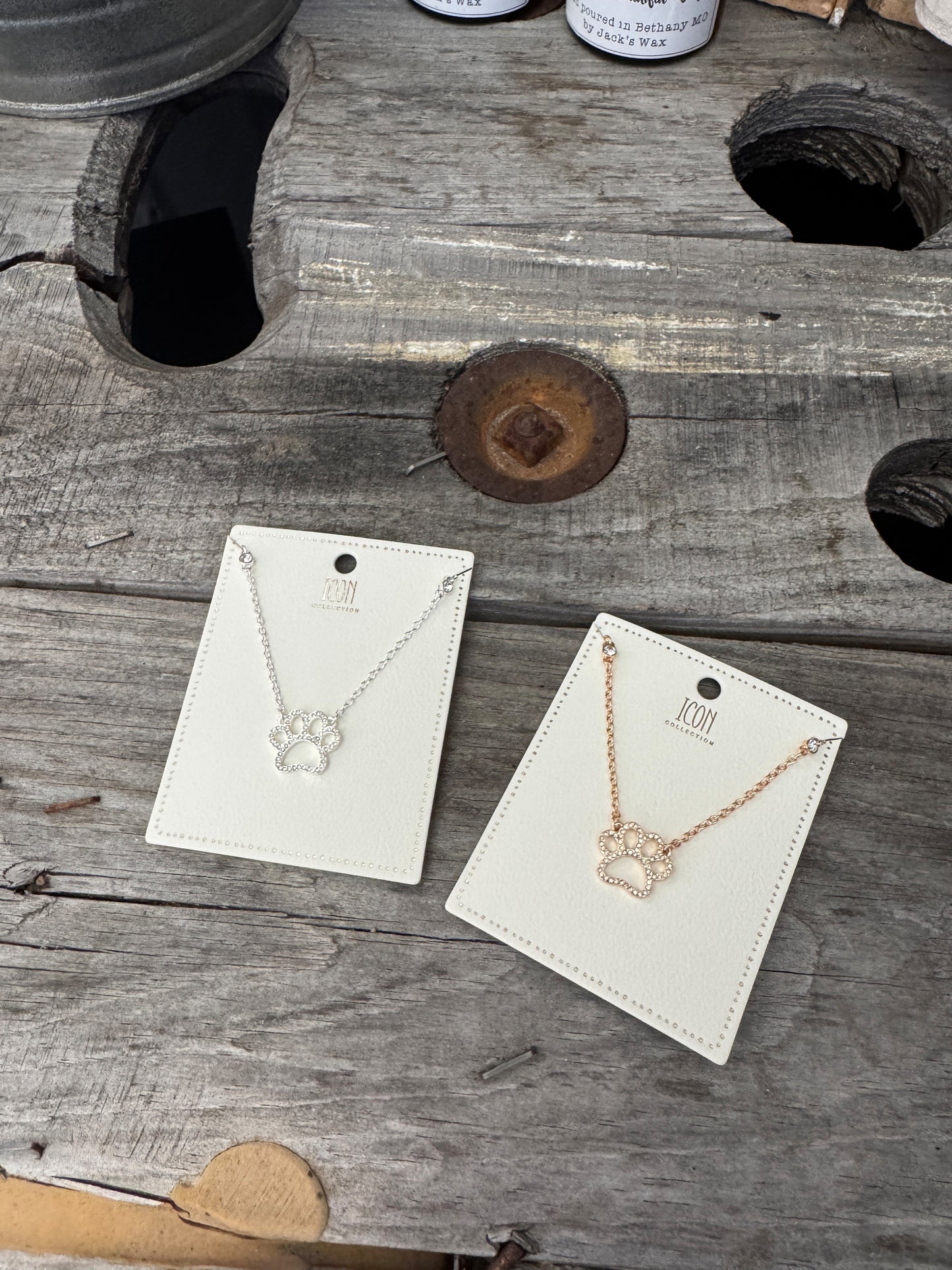 Paws & Love Necklace or Earrings - Gold and Silver