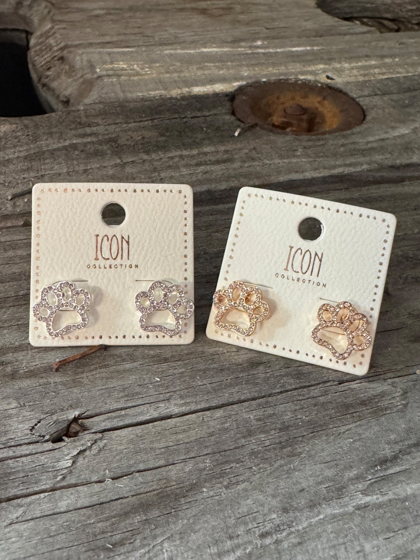 Paws & Love Necklace or Earrings - Gold and Silver
