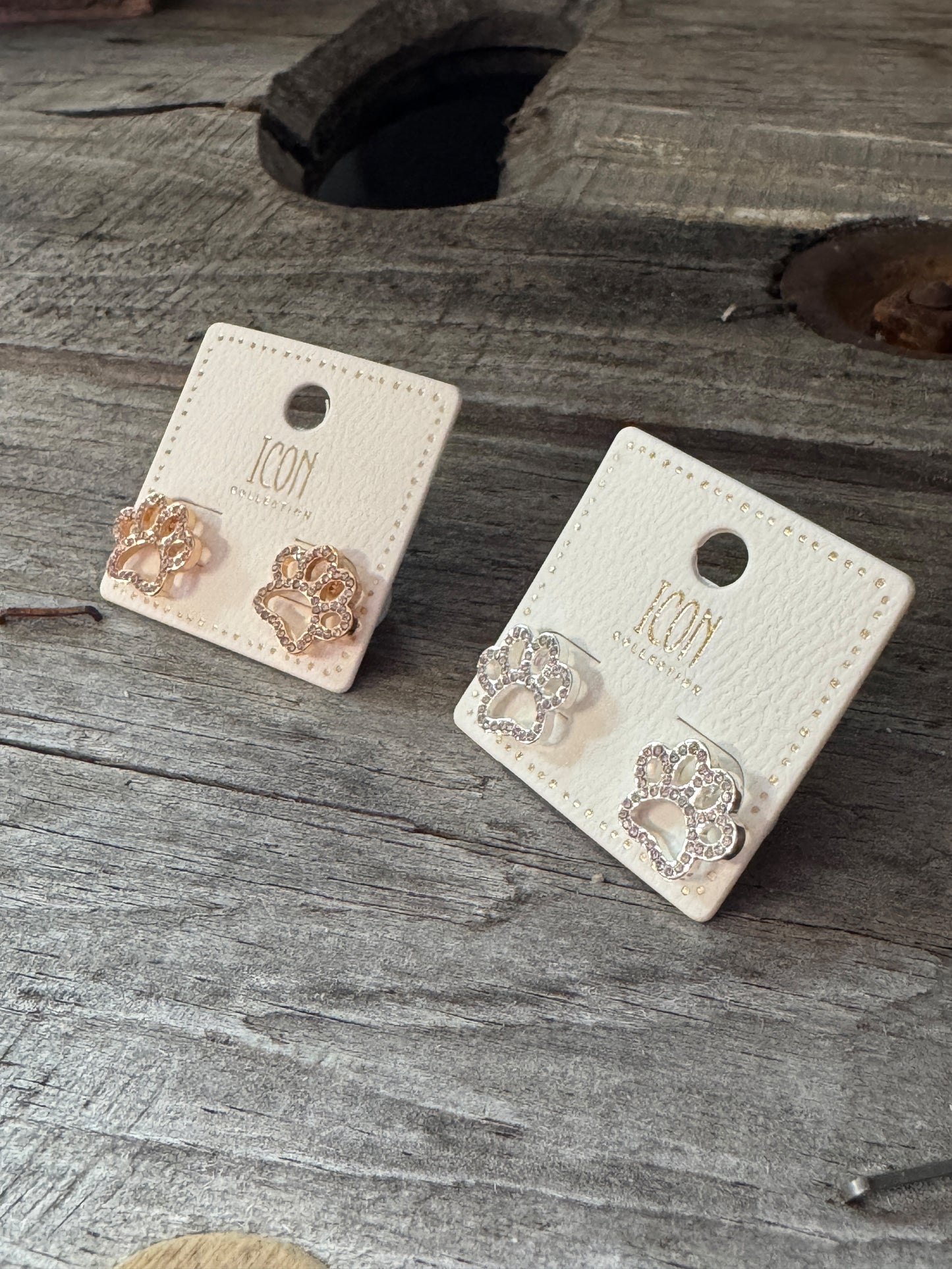 Paws & Love Necklace or Earrings - Gold and Silver