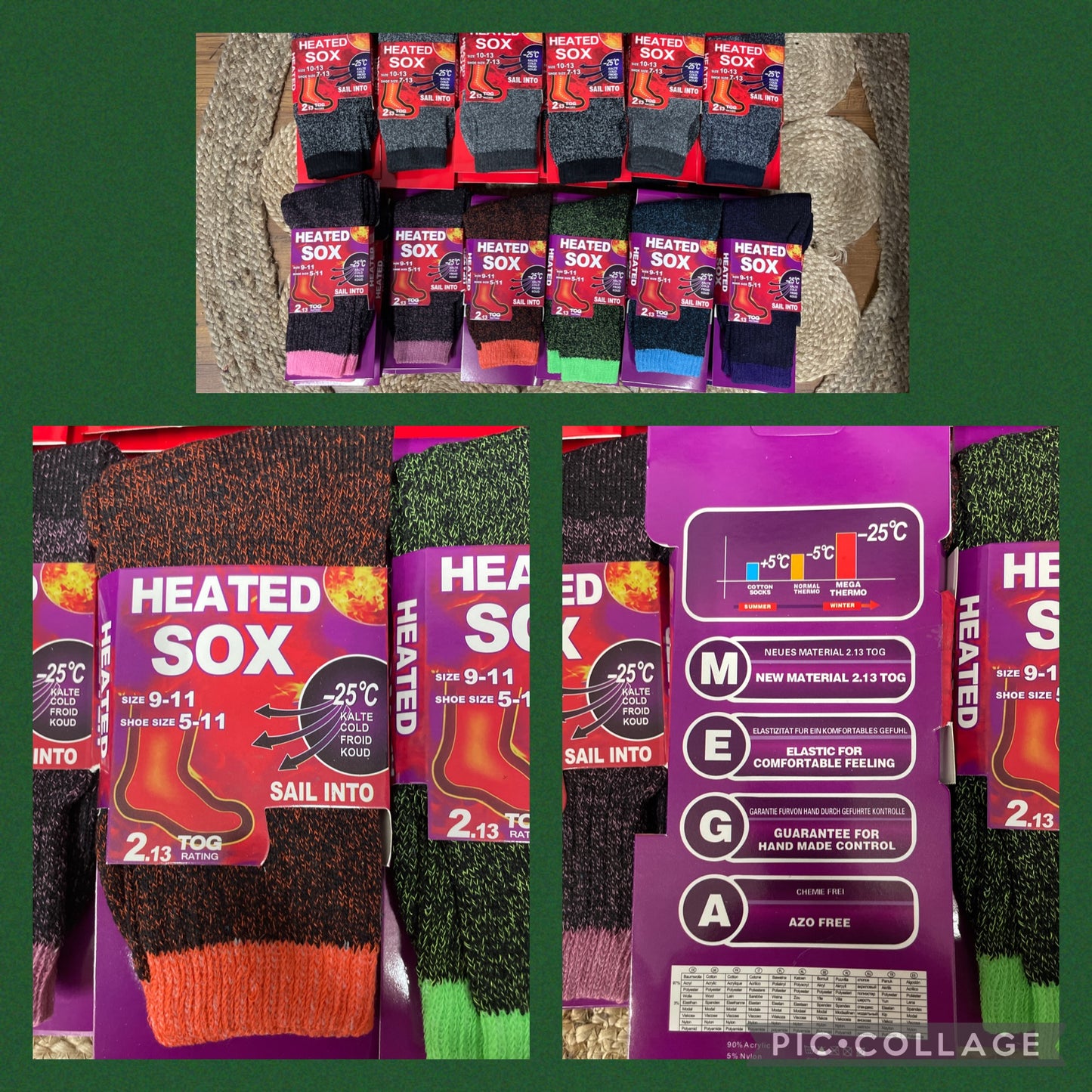 Heated Sox (Not Electric, Just Warm) – plush slouch socks folded