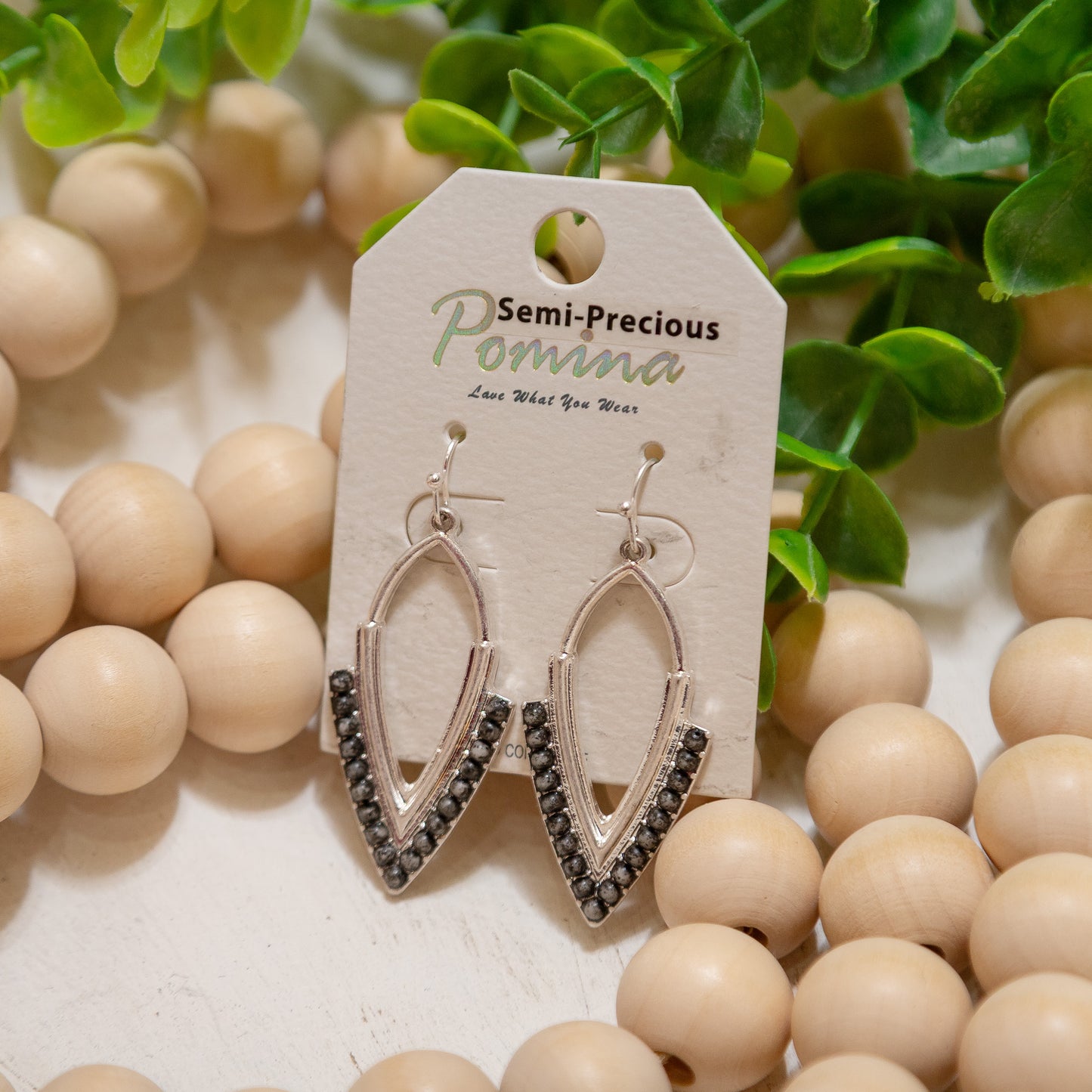 Polished Poise Beaded Teardrop Earrings ✨ – Semi-Precious Accent Drop Earrings (Gold or Silver)
