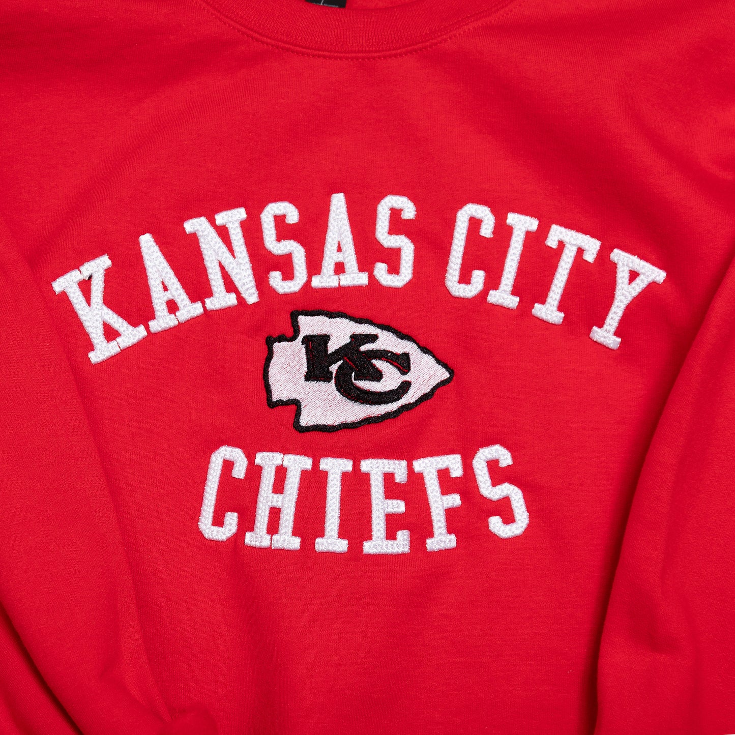 Kansas City Chiefs Fully Embroidered Crewneck Sweatshirt