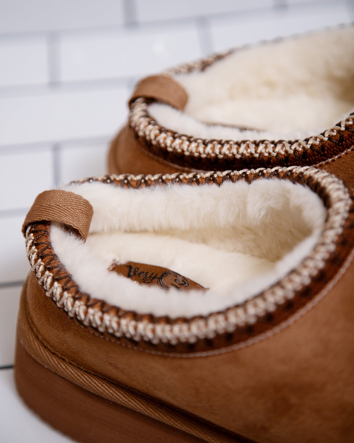 Plush Comfort Platform Clogs by Very G - Tan