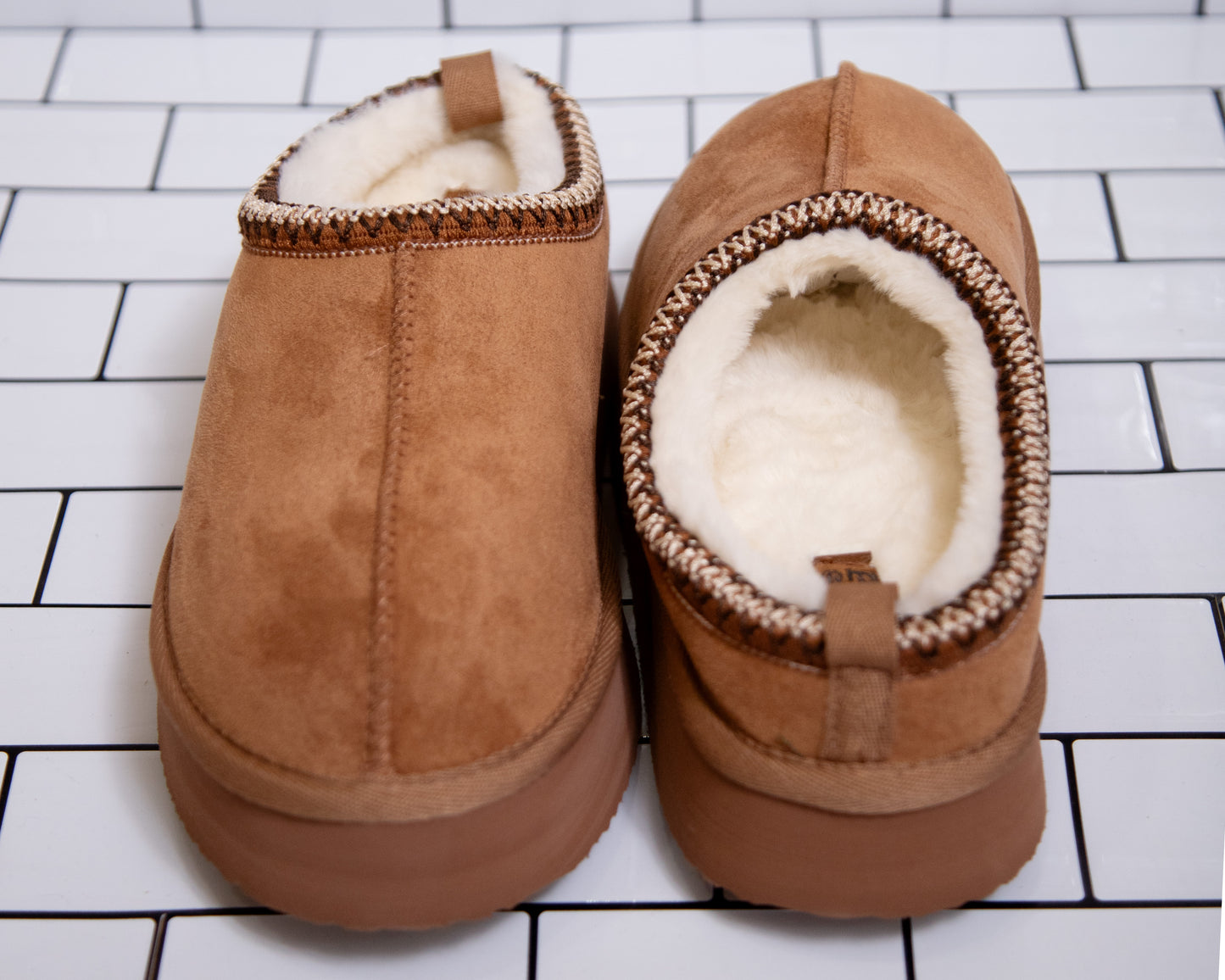 Plush Comfort Platform Clogs by Very G - Tan