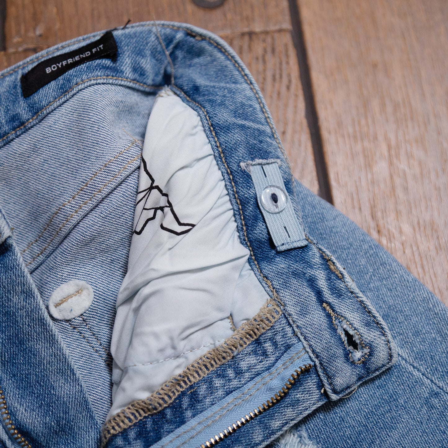 Lucky & Blessed Light Wash High Rise Boyfriend Jeans – 32” Inseam JE274