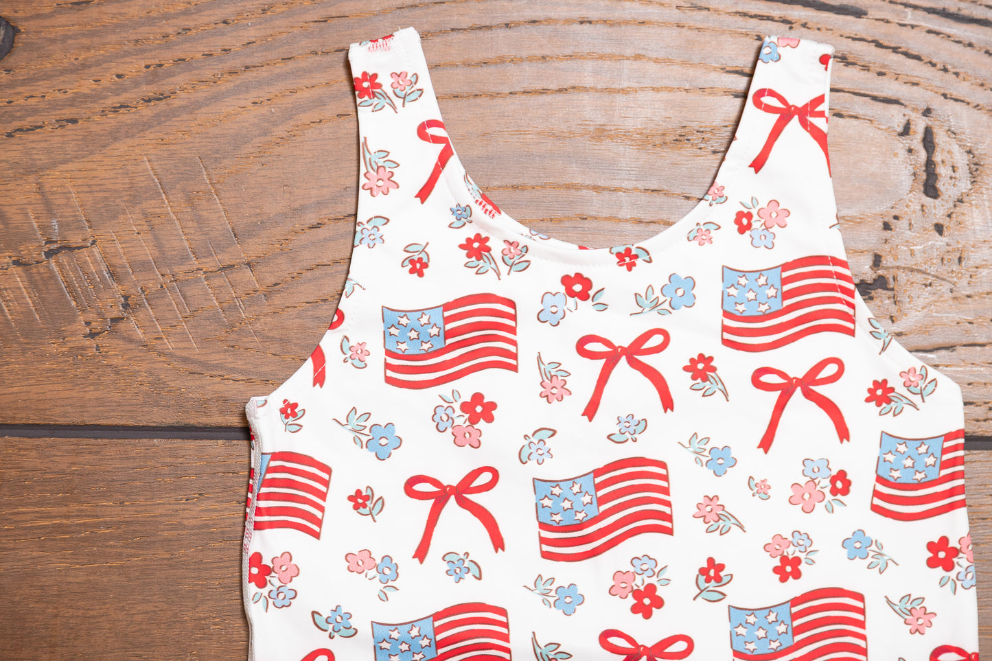 Red White & Blue Ruffle Girls Skort Set β Patriotic Boutique Outfit for Girls