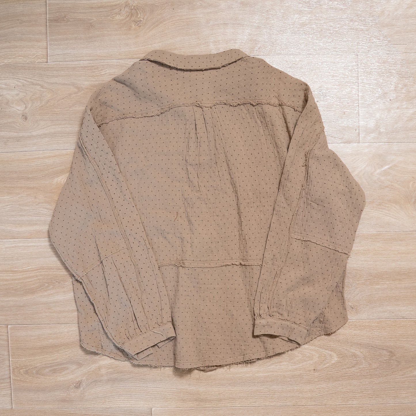 Easel Printed Cotton Gauze Button Down Shirt