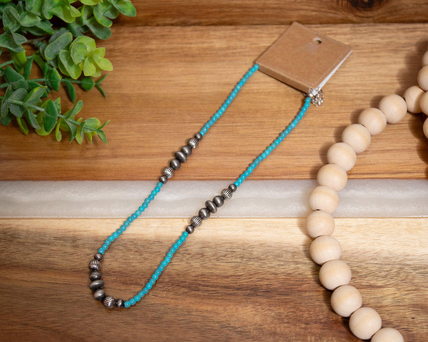 Western Beaded Necklaces – Turquoise Pendant, Desert Trails Wood Beads & Campfire Glow Beaded Necklace