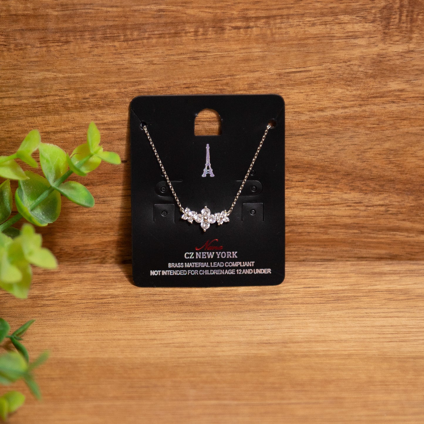 Parisian Sparkle CZ Cross Necklace – Dainty Crystal Pendant, Elegant Everyday Jewelry