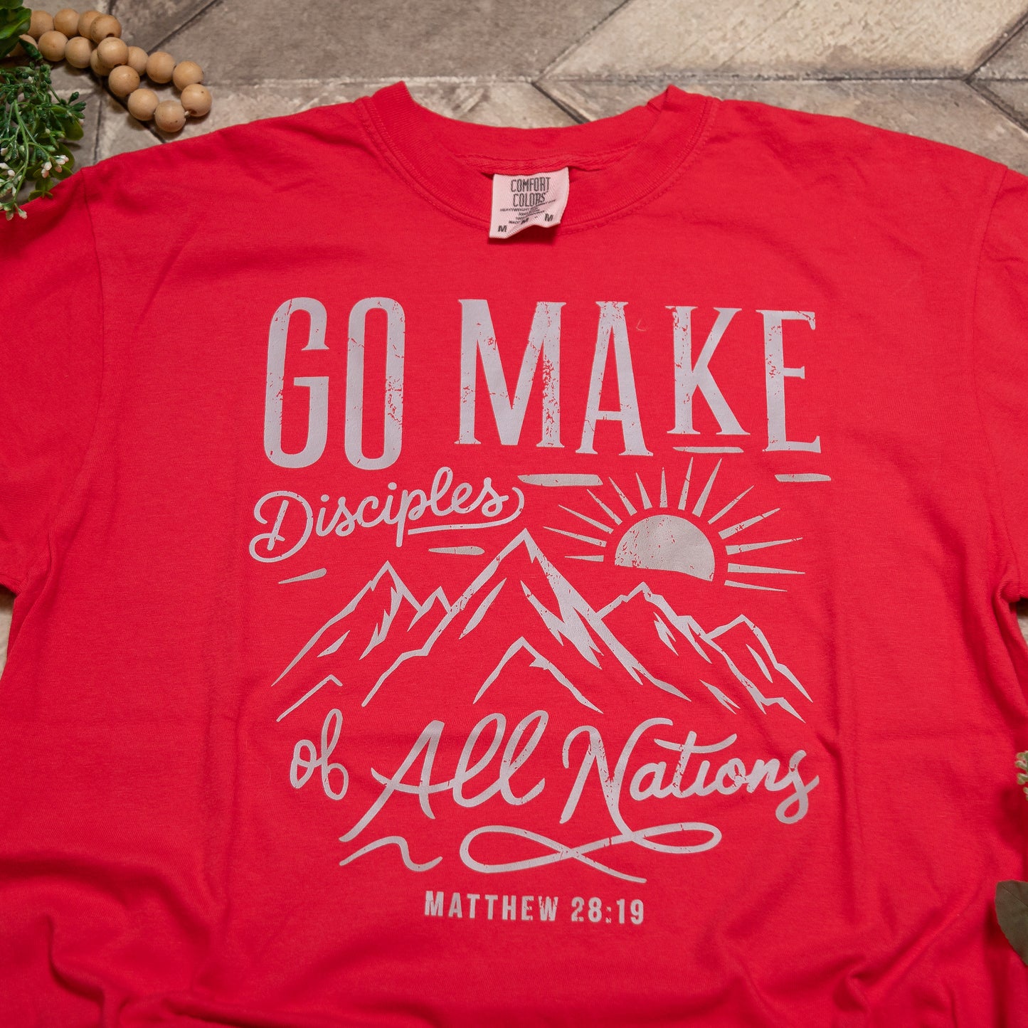 Go Make Disciples Comfort Colors Tee | Matthew 28:19 Christian Graphic Shirt