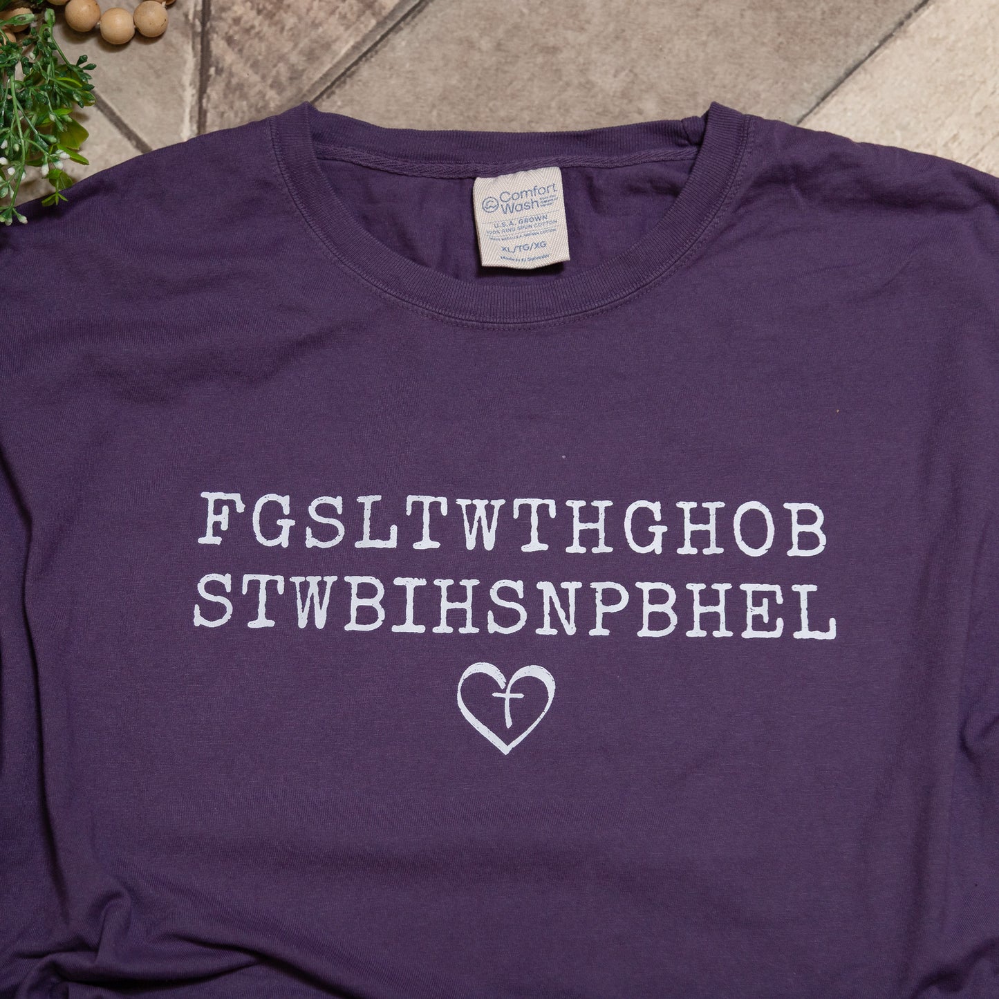 John 3:16 Initials Graphic Tee | Comfort Colors Faith Shirt