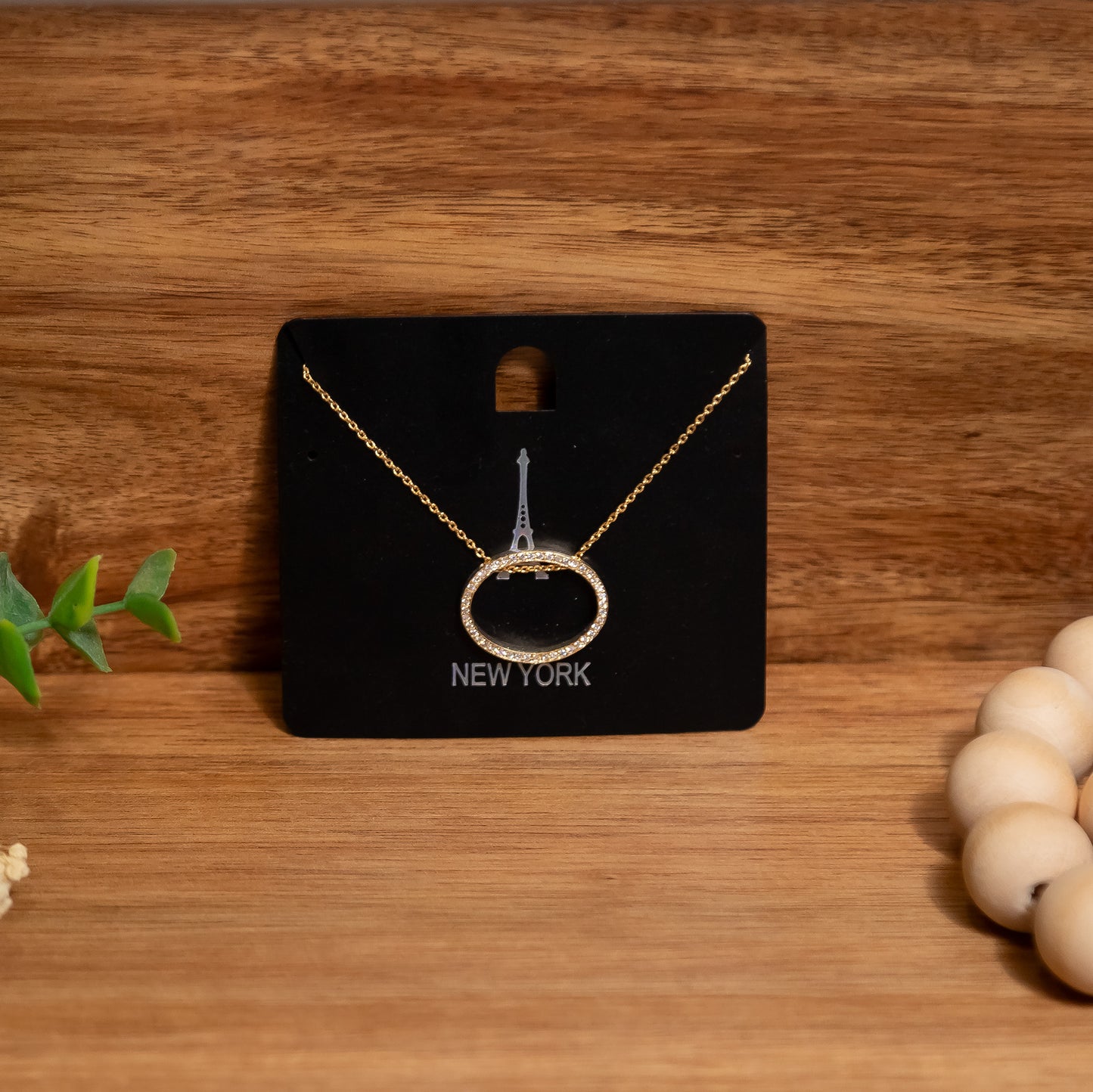 Eternal Glow Circle Pendant Necklace – Gold with Cubic Zirconia