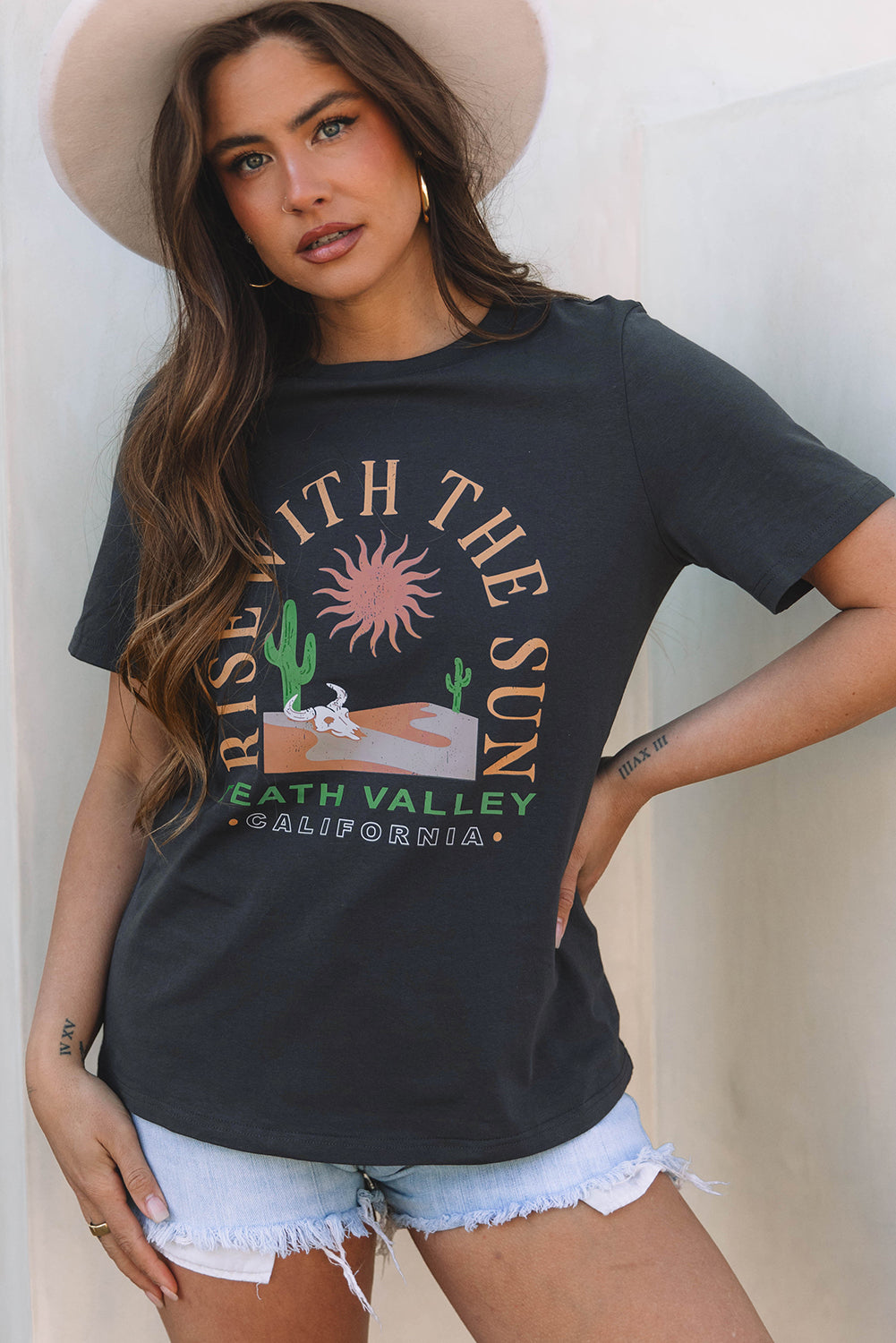 Rise With The Sun Western Tee – Bold Sunrise Graphic & Cowboy‑Core Vibe