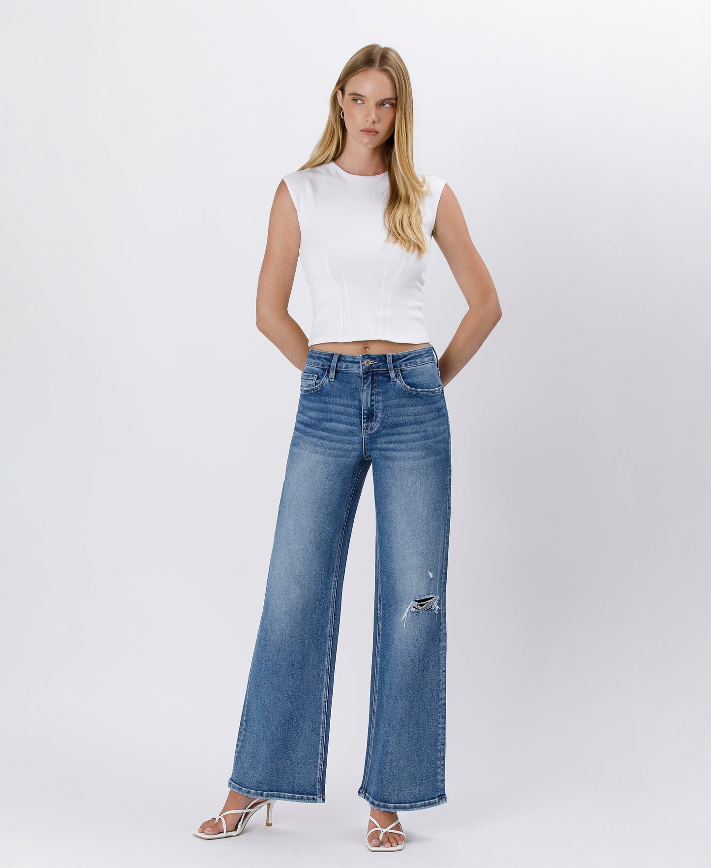 Vervet Super High Rise Baggy Wide Jeans – Ultra Trendy & Total Comfort