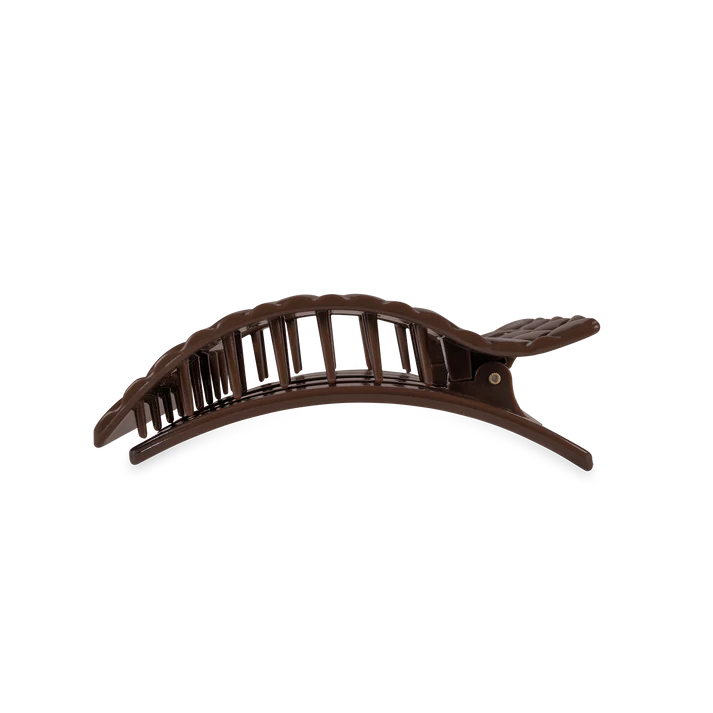 TELETIES Medium Flat Rectangle Hair Clip – No-Snag Hold for All-Day Comfort