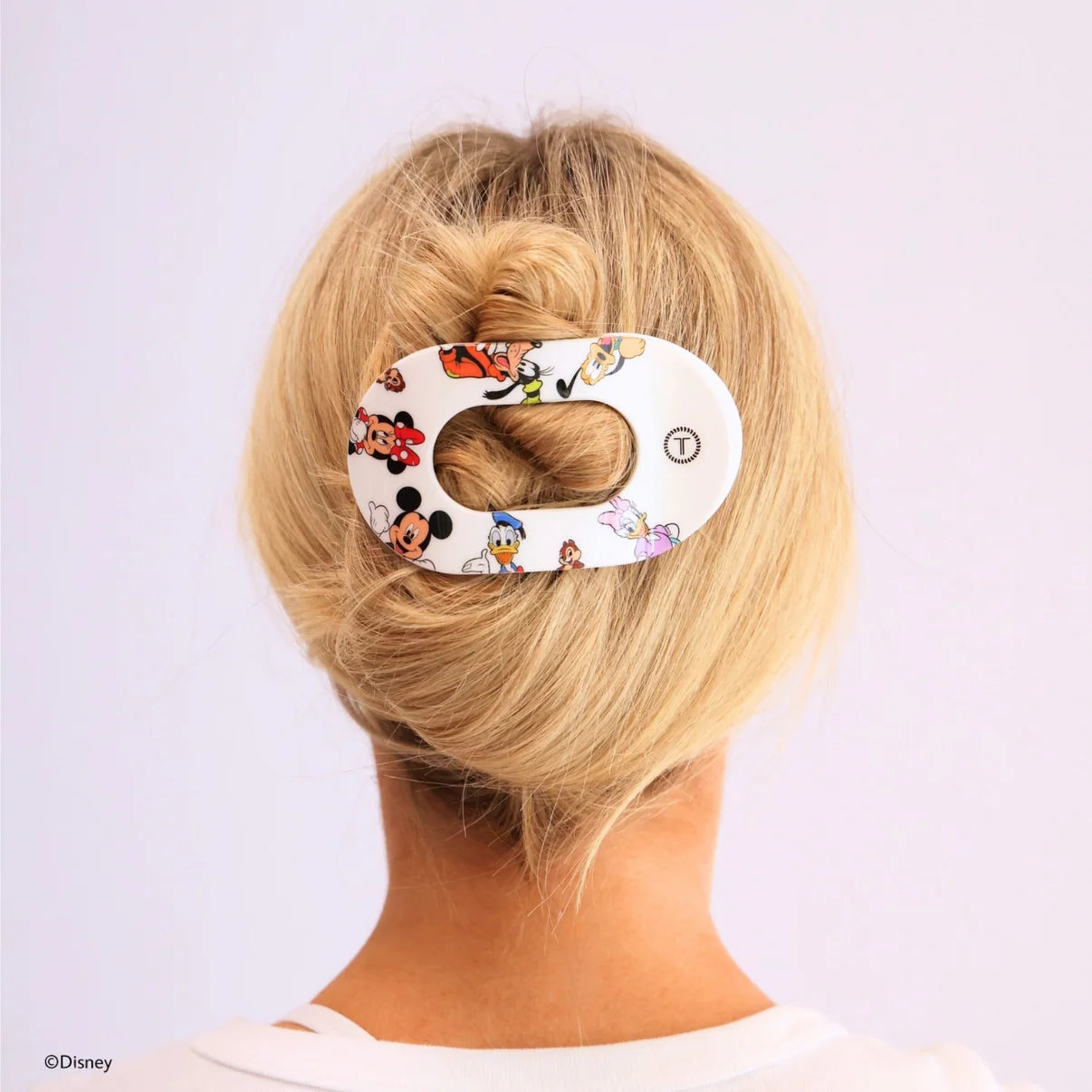 Large Flat Round Teleties Clip