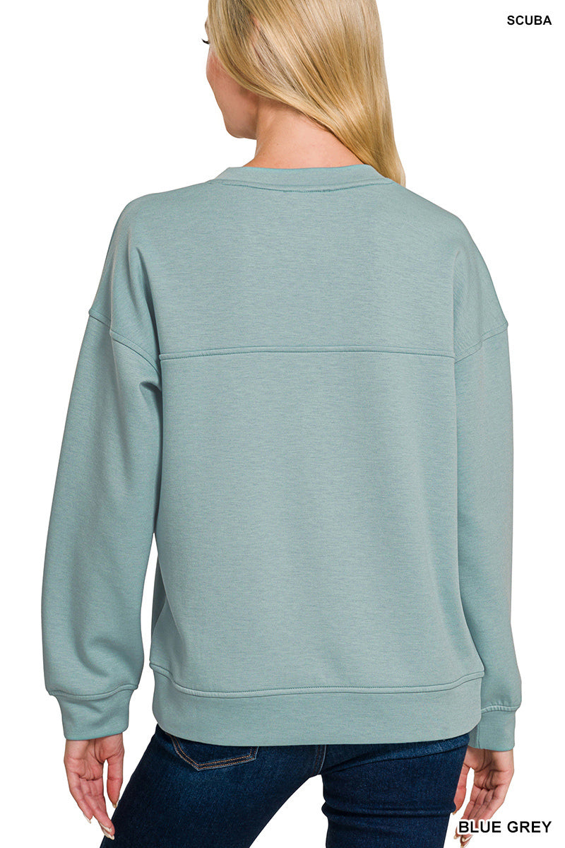 SCUBA ROUND-NECK SWEATSHIRTS ZENANA