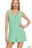 CORDED RIB SLEEVLESS ROMPER WITH POCKETS BY ZENANA
