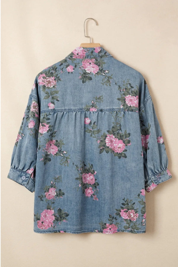 Bluebell Bloom Floral Babydoll Top