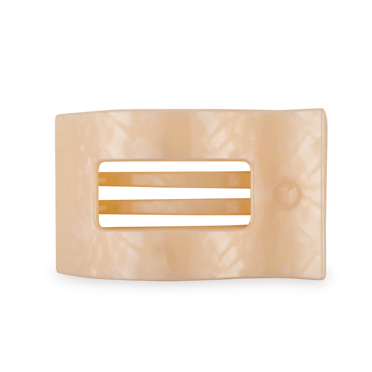 TELETIES Small Flat Rectangle Hair Clip – Strong Hold, No Snag