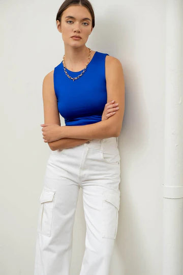 Reversible Knit Cropped Tank Top – Blu Pepper Versatile Style for Every Mood 💫