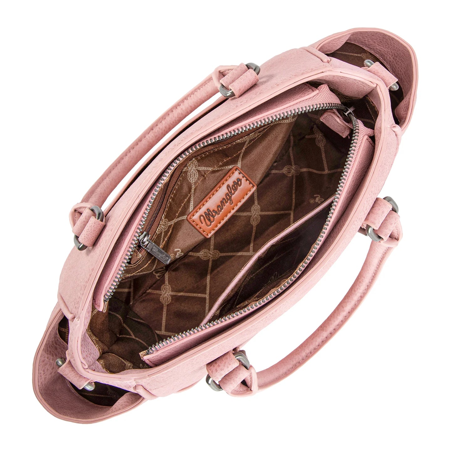Wrangler Carry-All Buckle Tote & Crossbody – Pink | Convertible Western-Style Bag