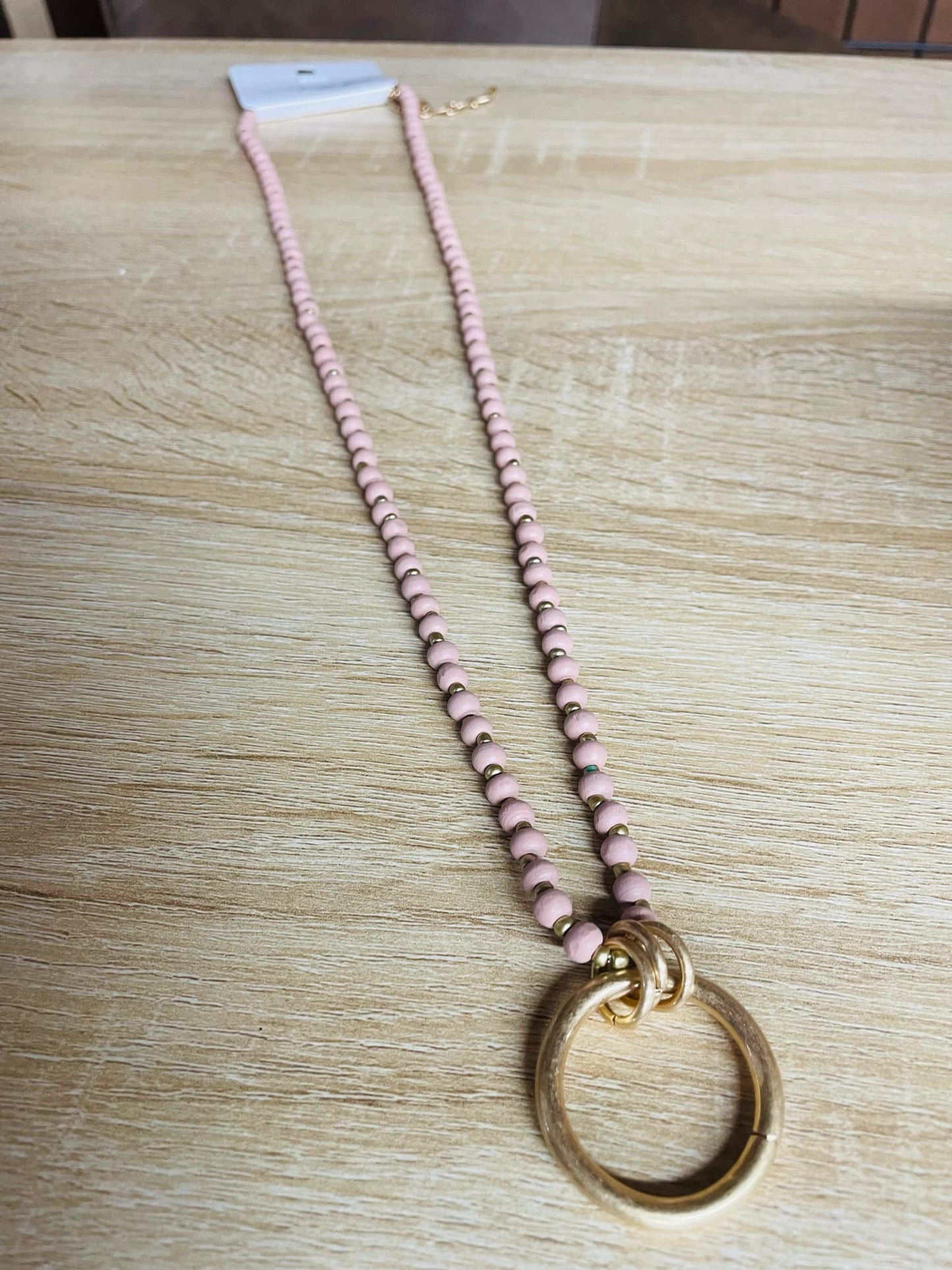 “Basic Beady Necklace with round bead charms on chain”
“Bold statement bead chain necklace from B7 Boutique”
“Chunky bead charm necklace for fashion layering”