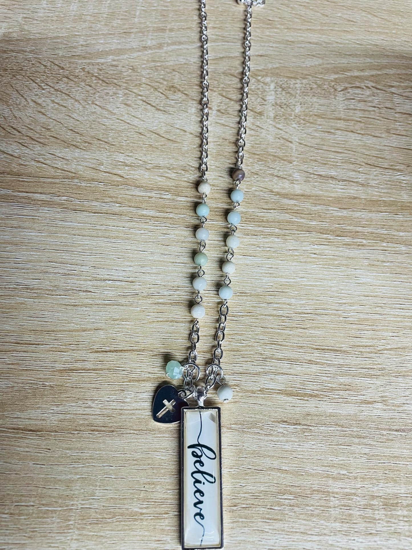 “Believe Your Blessed necklace pendant on delicate chain”
“Inspirational engraved jewelry from B7 Boutique”
“Positive message necklace with adjustable chain”