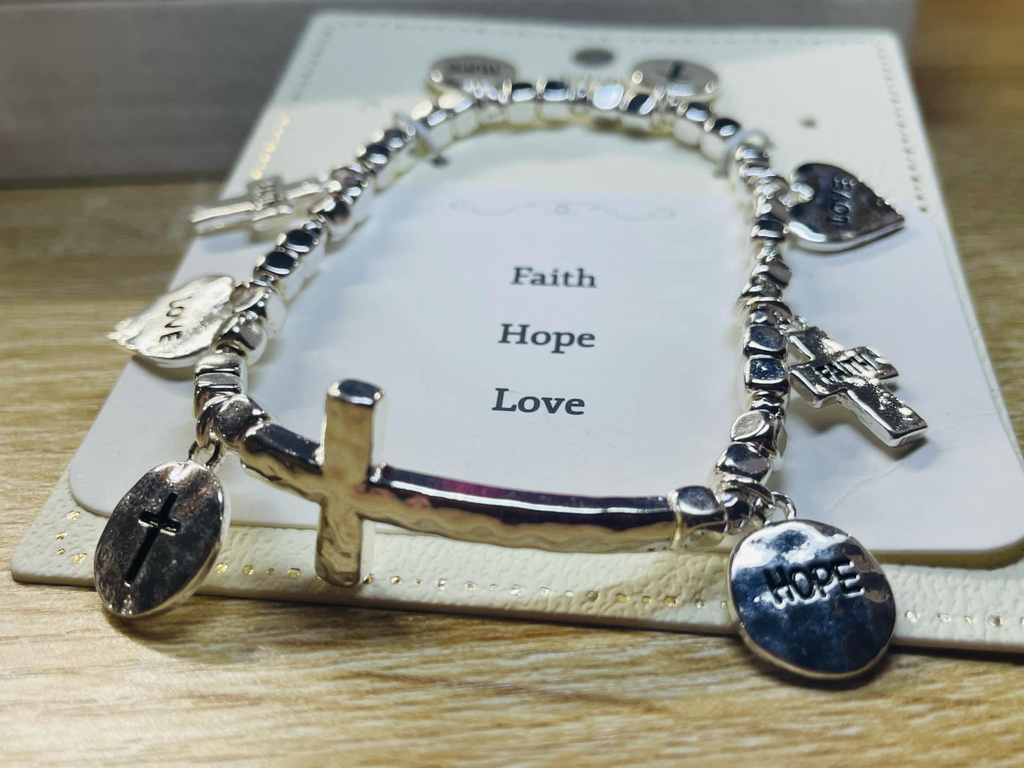 Faith, Hope & Love Charm Bracelet