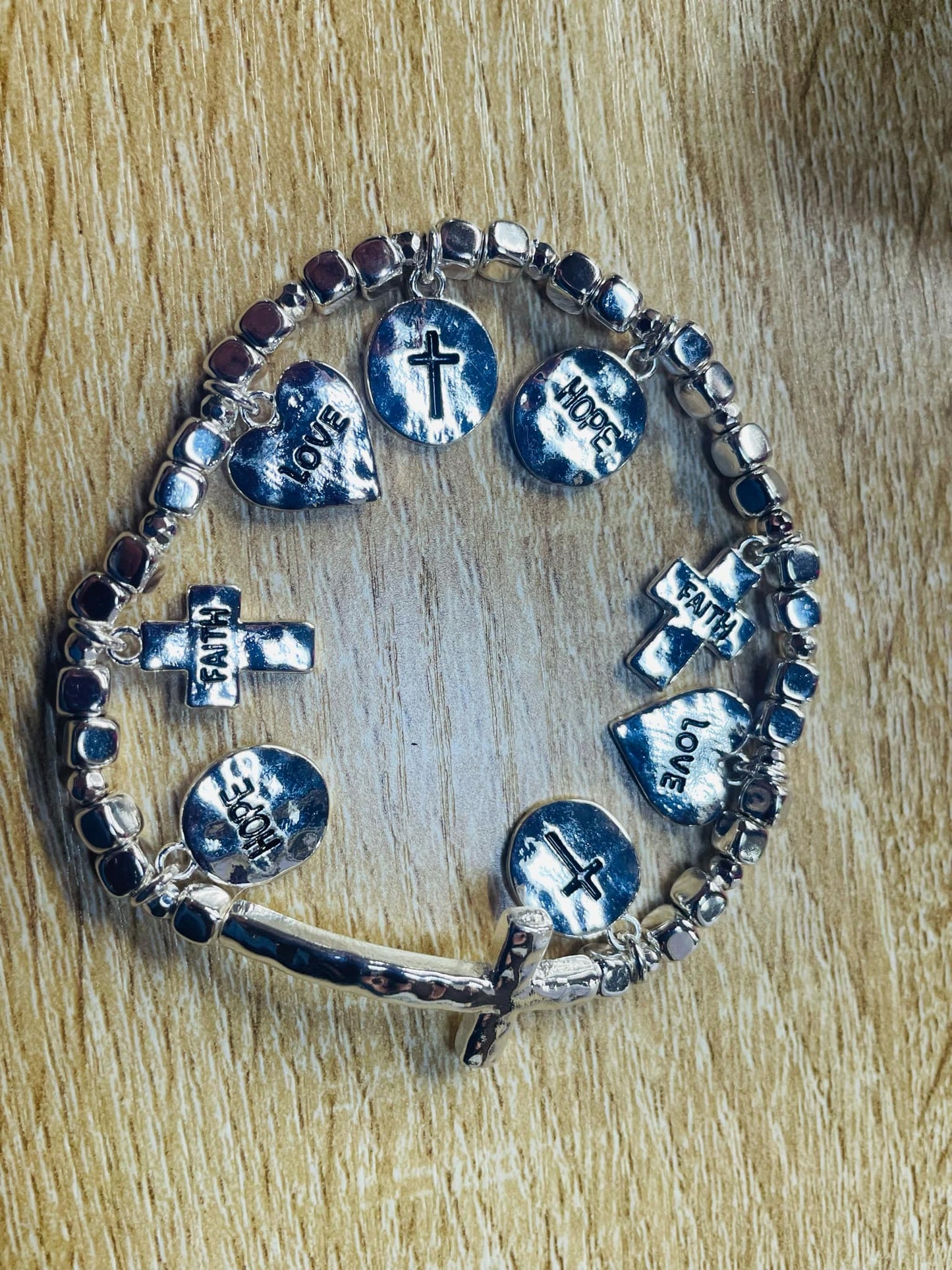 Faith, Hope & Love Charm Bracelet