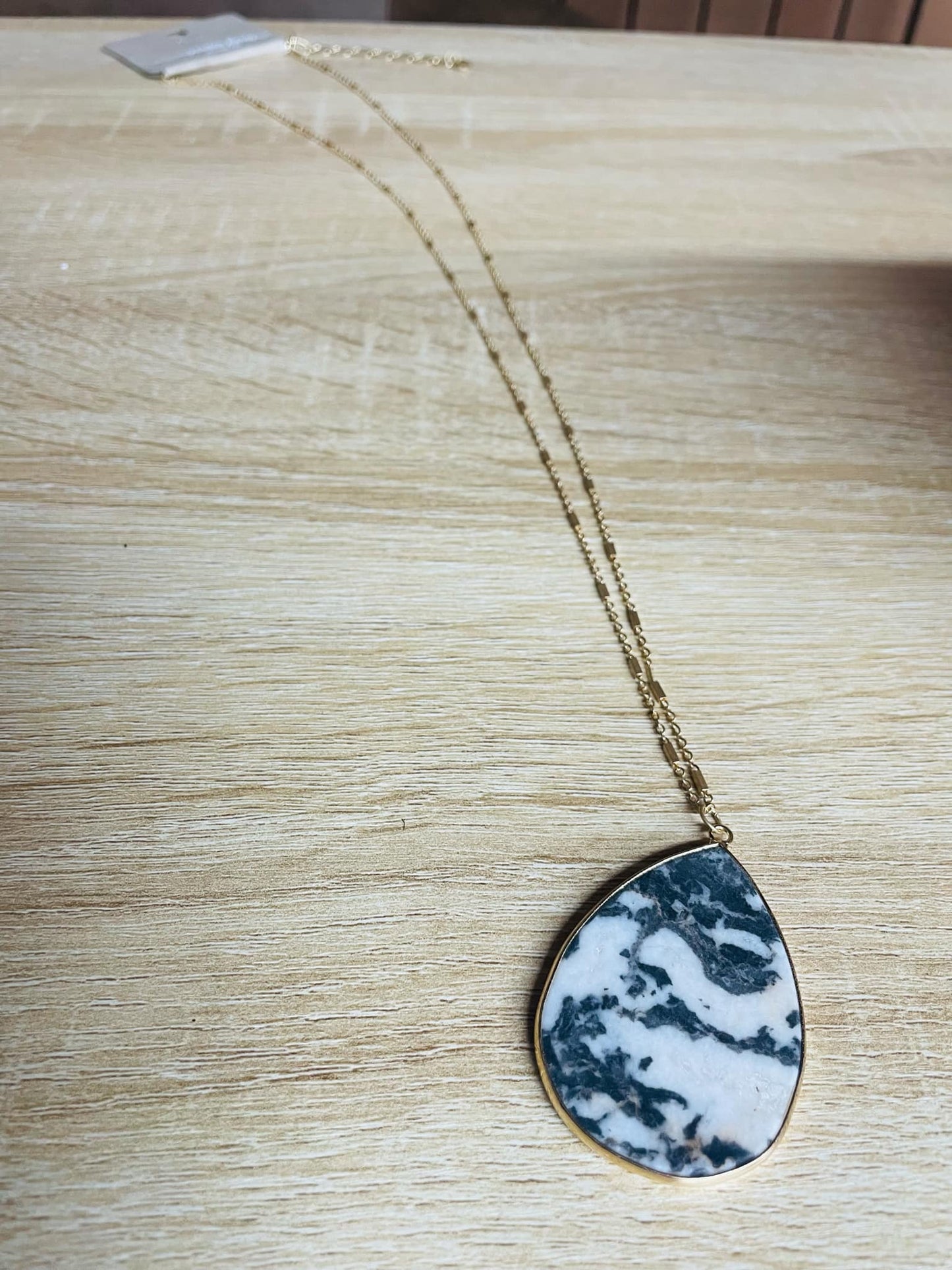 Precious Stone Pendant Necklace
