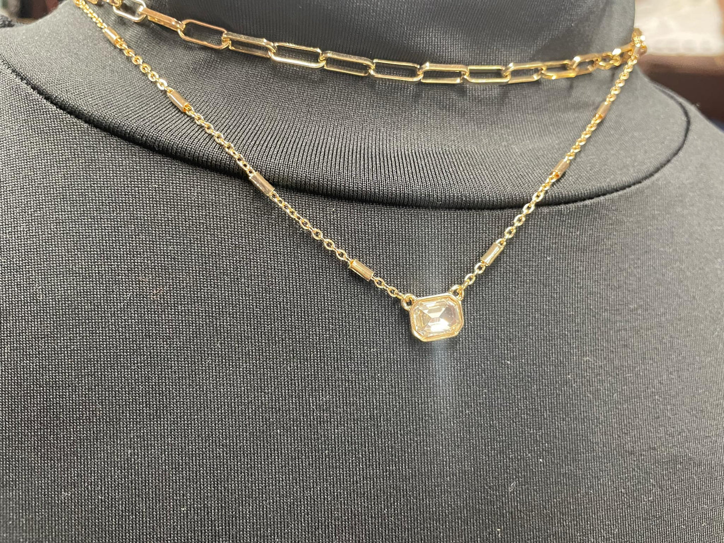Dainty Layered Gem Necklace – Sparkle Stack for Ultimate Everyday Elegance 💎