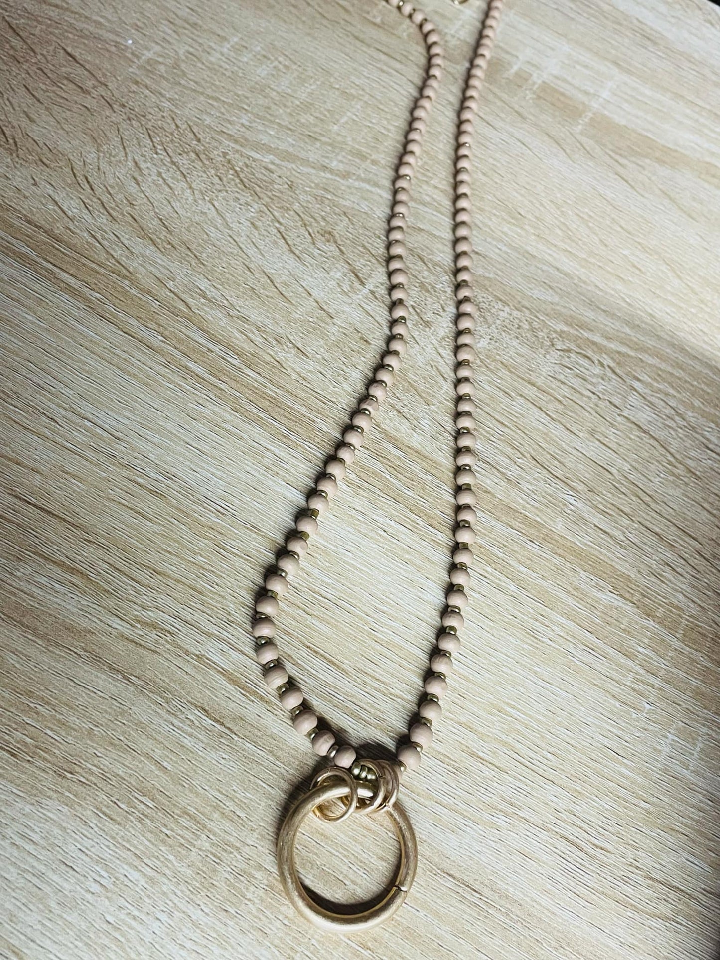 “Basic Beady Necklace with round bead charms on chain”
“Bold statement bead chain necklace from B7 Boutique”
“Chunky bead charm necklace for fashion layering”